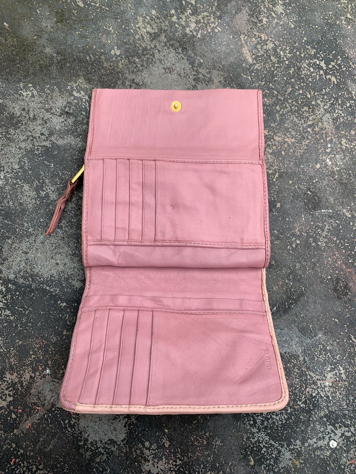 Miu Miu Miu Miu Wallet Matelasse Pink Size ONE SIZE - 6 Thumbnail