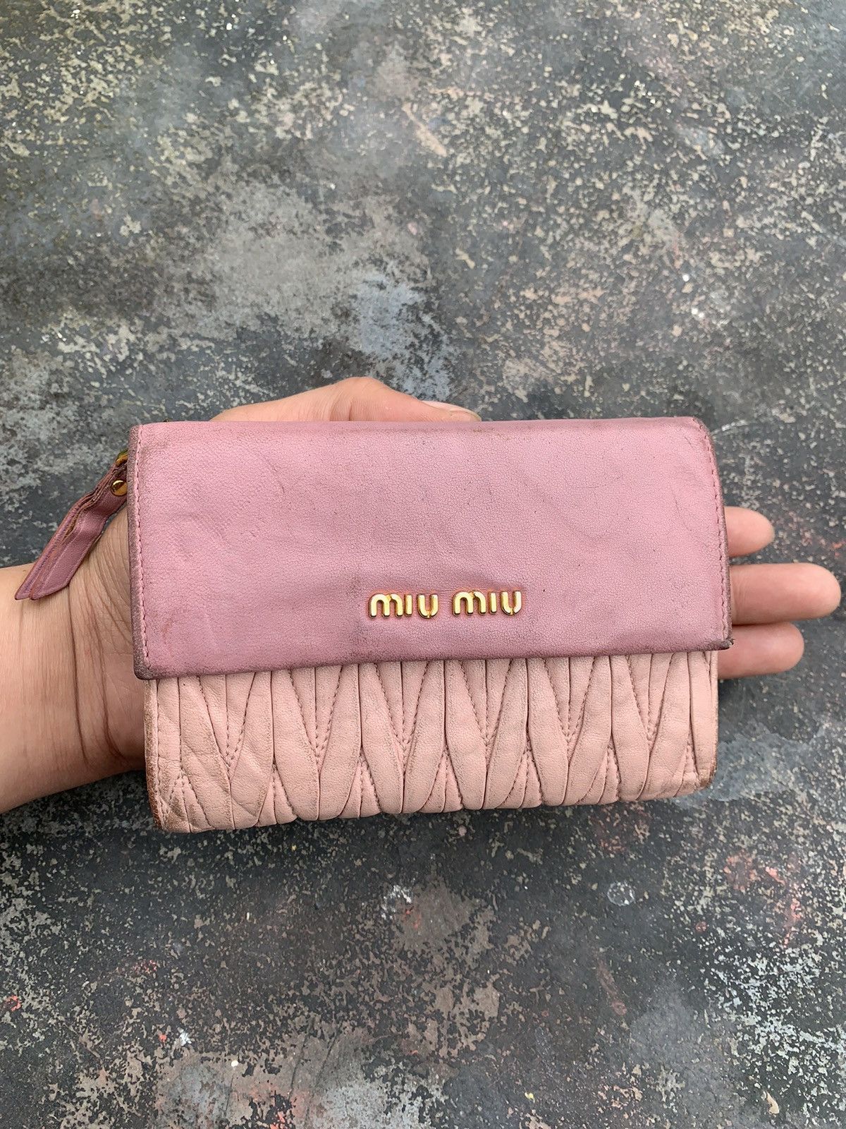 Miu Miu Miu Miu Wallet Matelasse Pink Size ONE SIZE - 14 Thumbnail