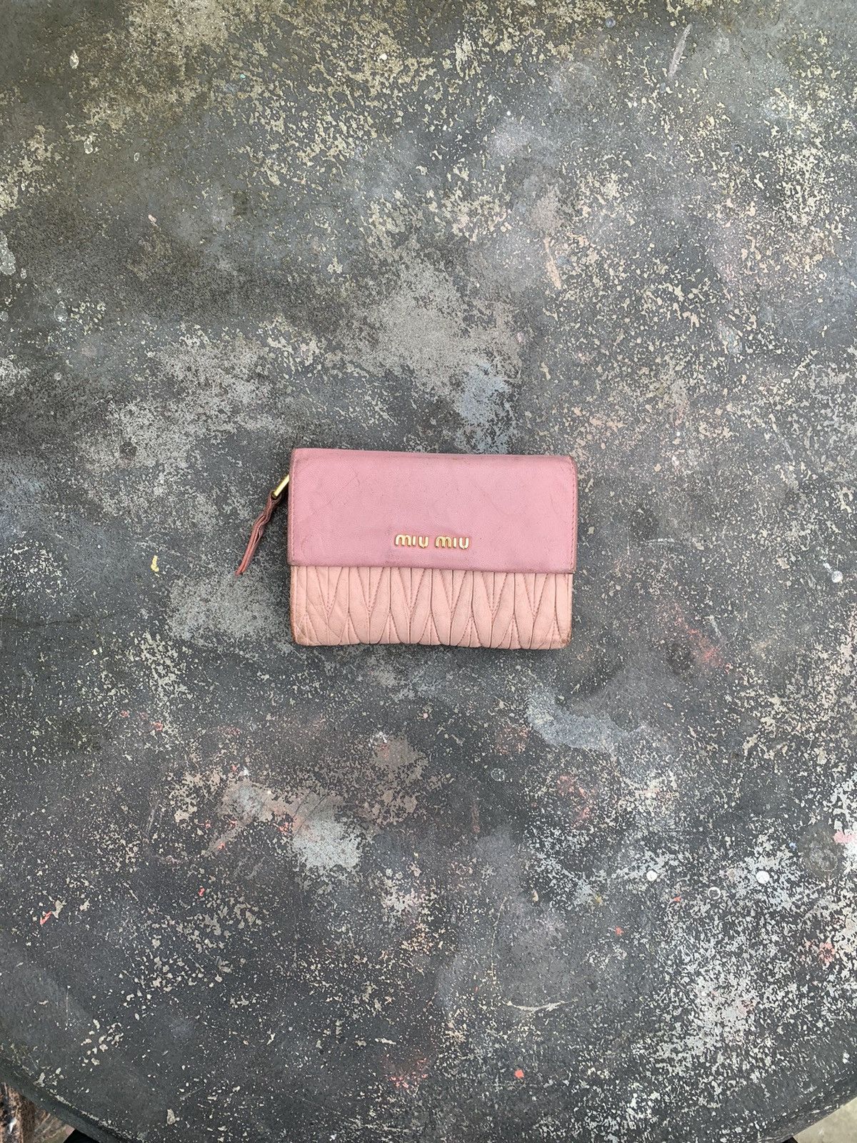 Miu Miu Miu Miu Wallet Matelasse Pink Size ONE SIZE - 1 Thumbnail