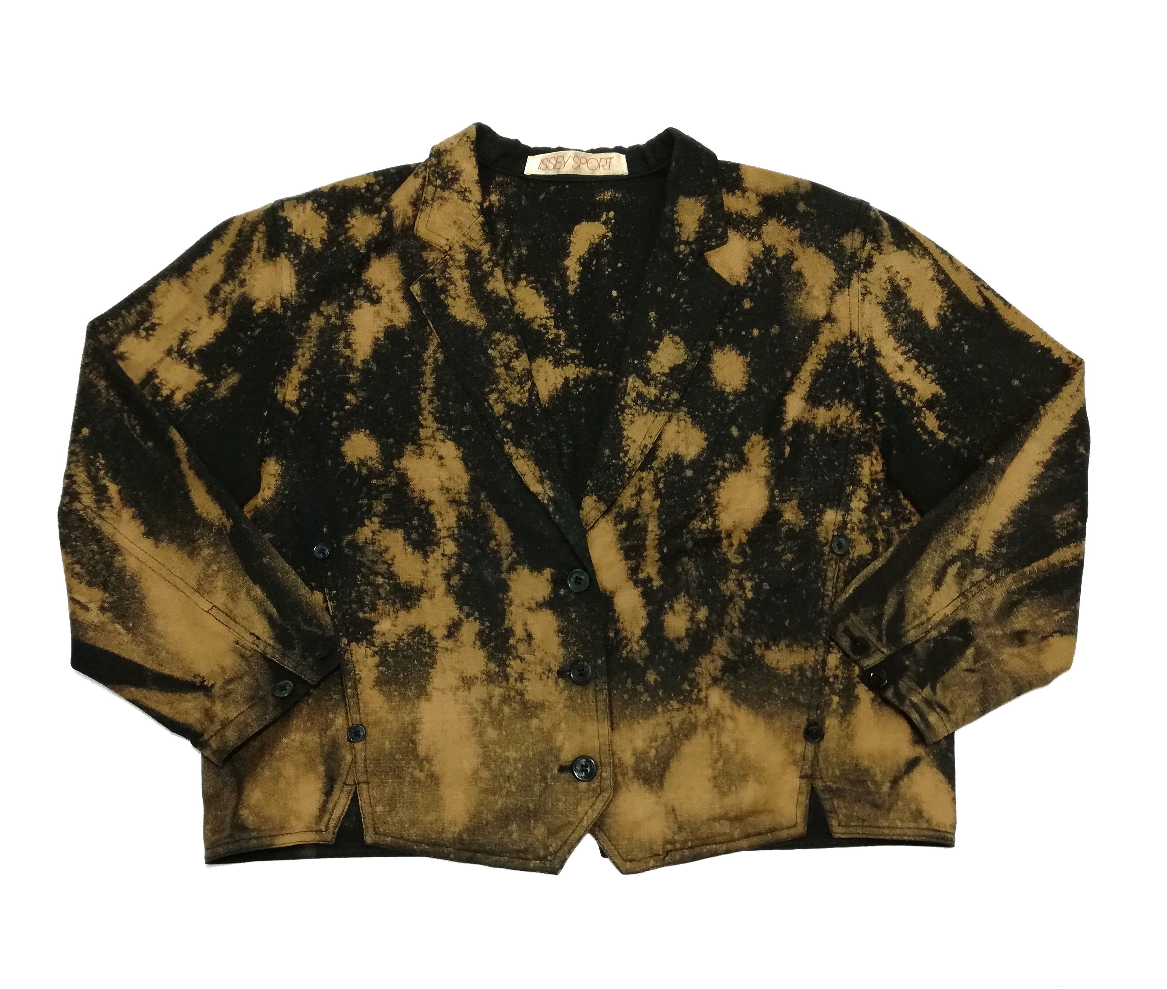 Issey Miyake 🔥90's Issey Sports Distressed Acid Wash Cropped Top Jacket Size US M / EU 48-50 / 2 - 3 Thumbnail