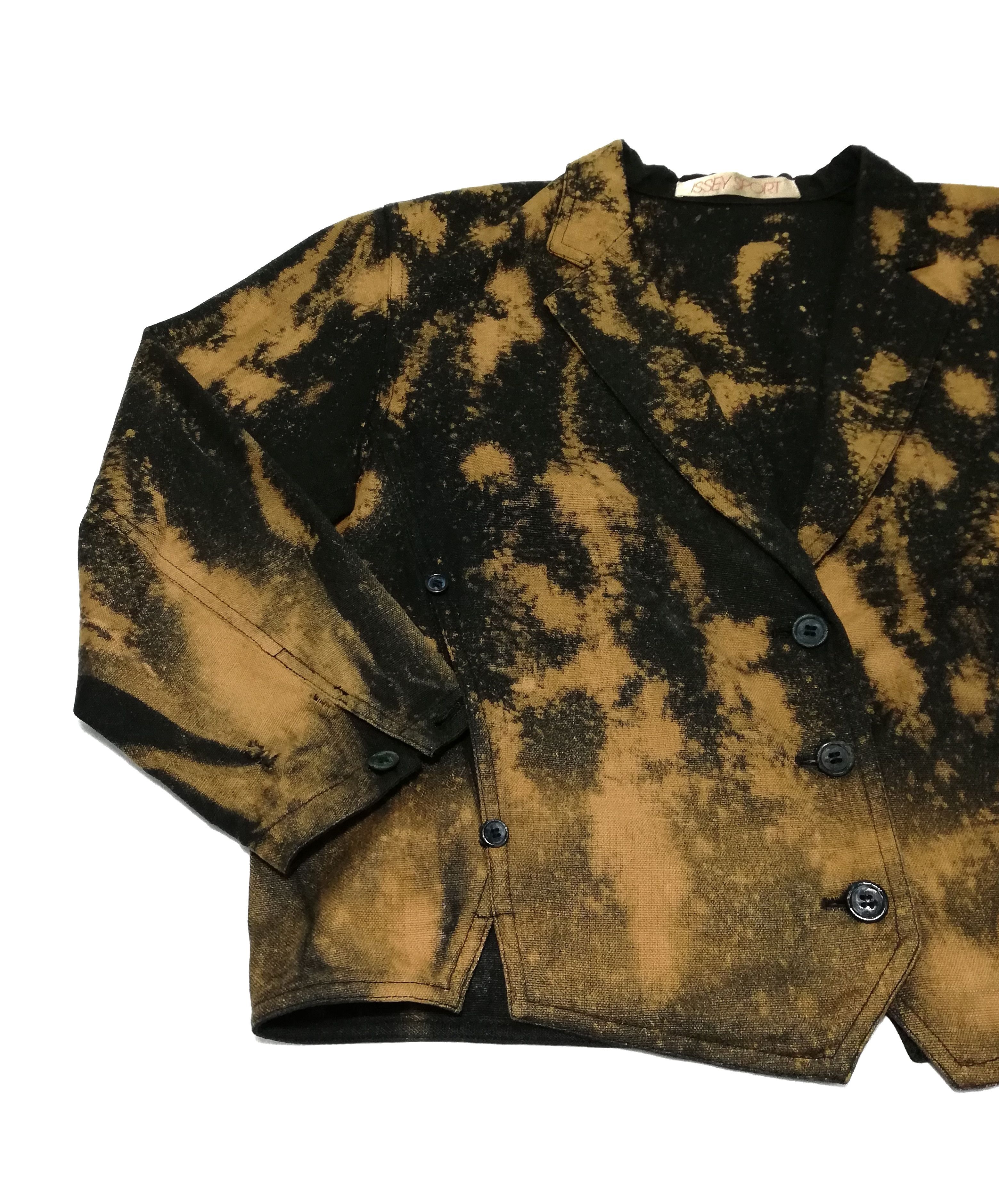 Issey Miyake 🔥90's Issey Sports Distressed Acid Wash Cropped Top Jacket Size US M / EU 48-50 / 2 - 4 Thumbnail