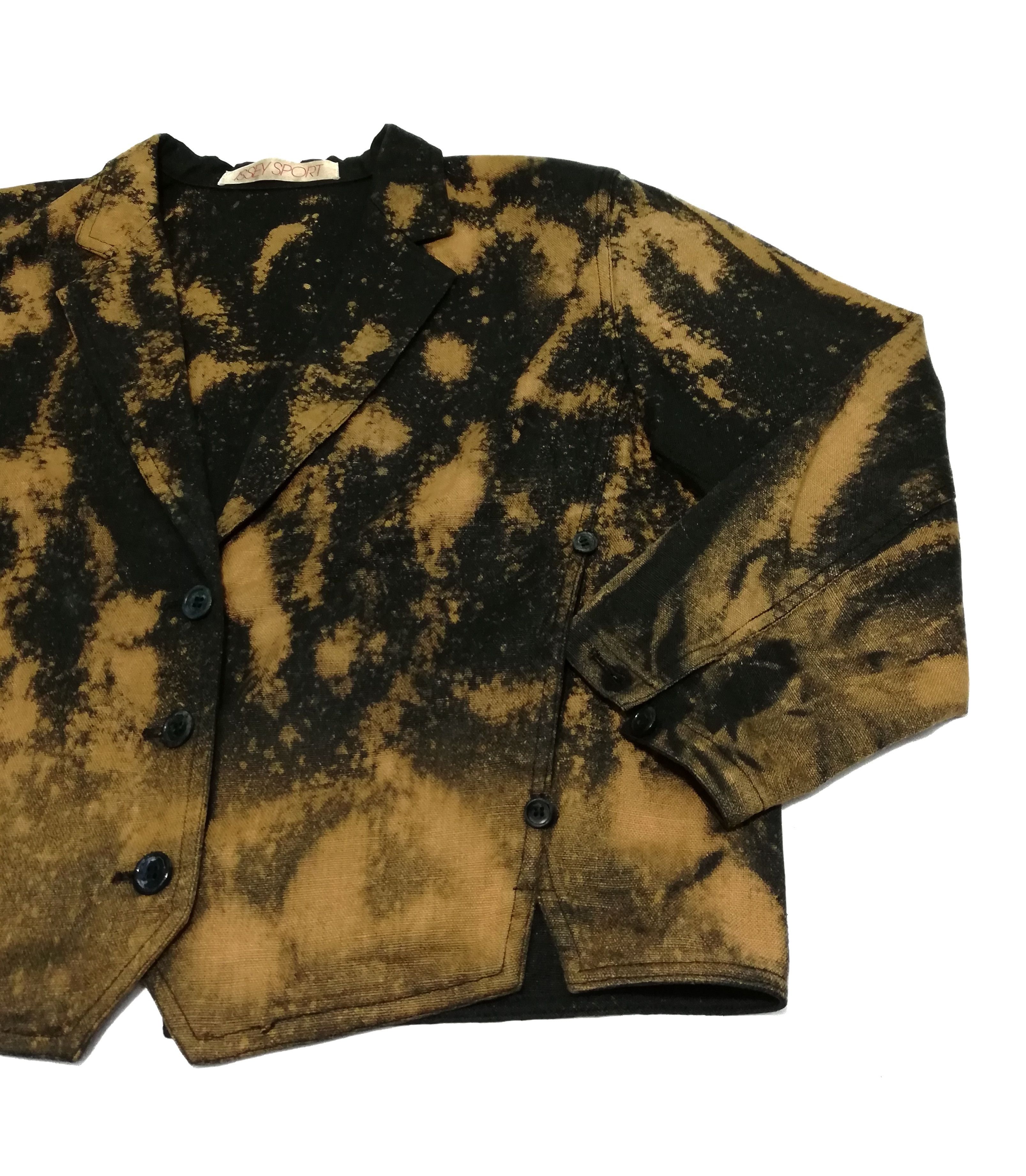 Issey Miyake 🔥90's Issey Sports Distressed Acid Wash Cropped Top Jacket Size US M / EU 48-50 / 2 - 5 Thumbnail