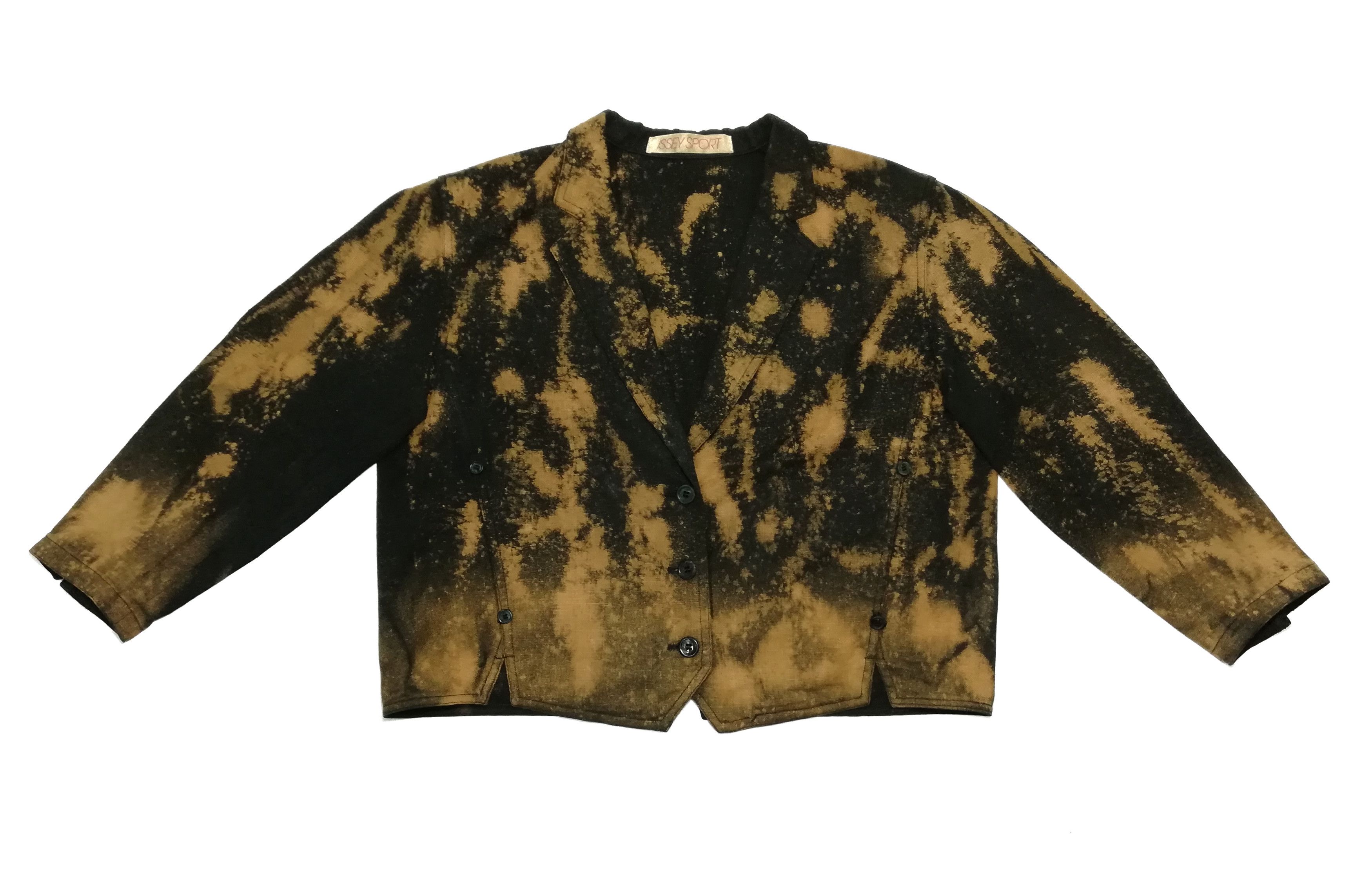 Issey Miyake 🔥90's Issey Sports Distressed Acid Wash Cropped Top Jacket Size US M / EU 48-50 / 2 - 2 Thumbnail