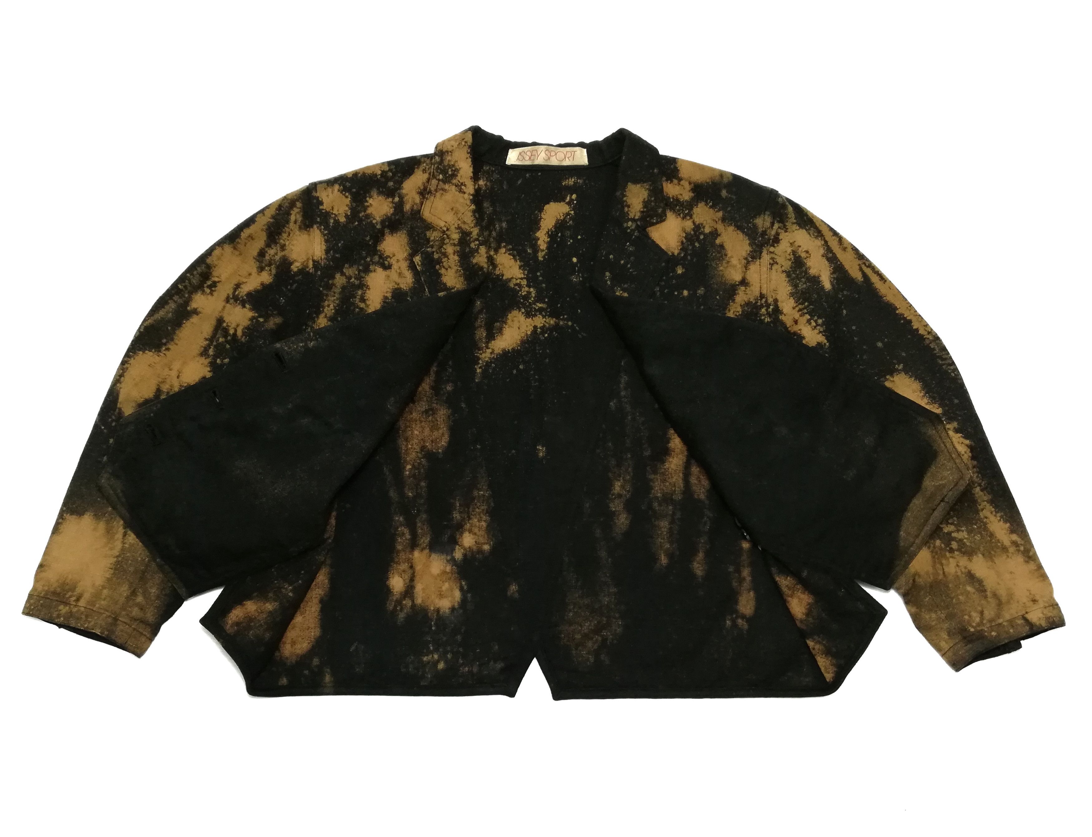 Issey Miyake 🔥90's Issey Sports Distressed Acid Wash Cropped Top Jacket Size US M / EU 48-50 / 2 - 6 Thumbnail