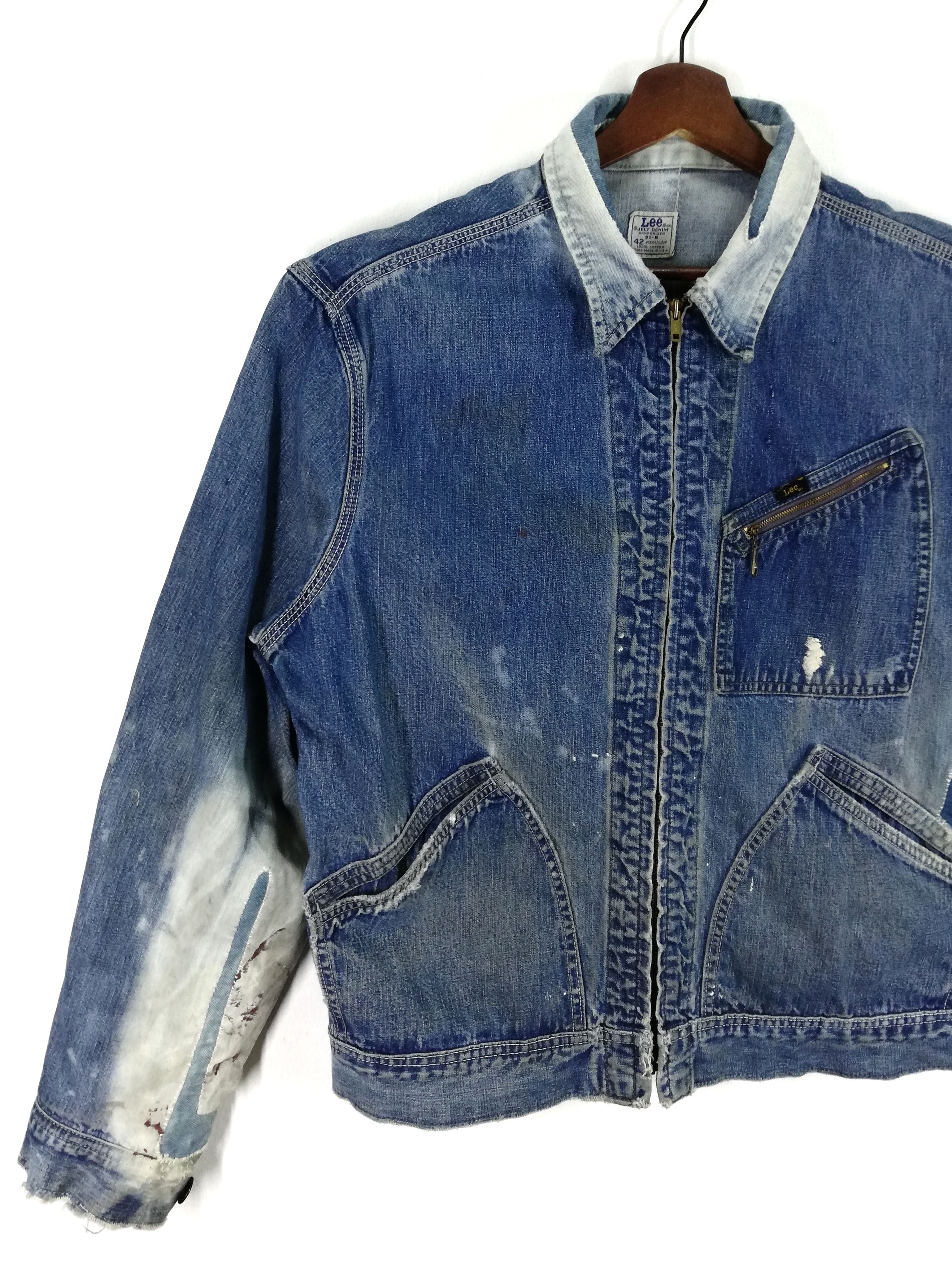 Lee 🔥1970's Lee Jelt Denim Sanforized 91-B Jean Work Wear🔥 Size US L / EU 52-54 / 3 - 3 Thumbnail