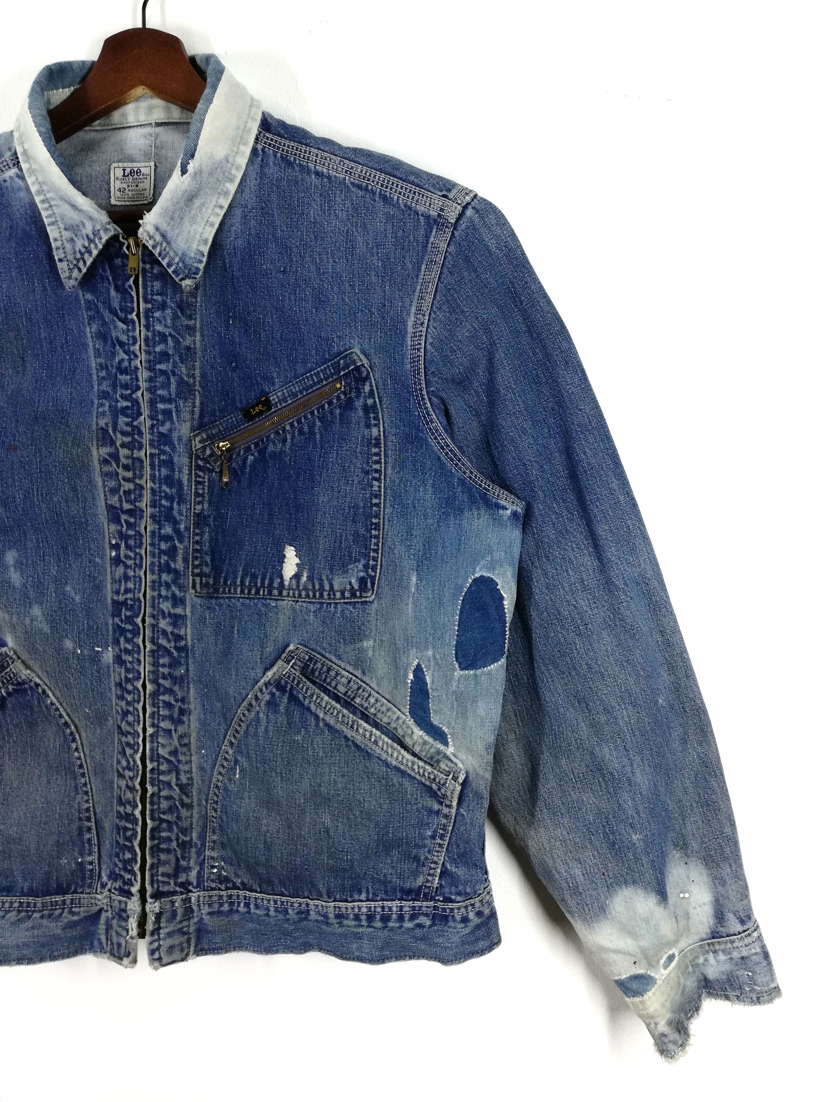 Lee 🔥1970's Lee Jelt Denim Sanforized 91-B Jean Work Wear🔥 Size US L / EU 52-54 / 3 - 4 Thumbnail