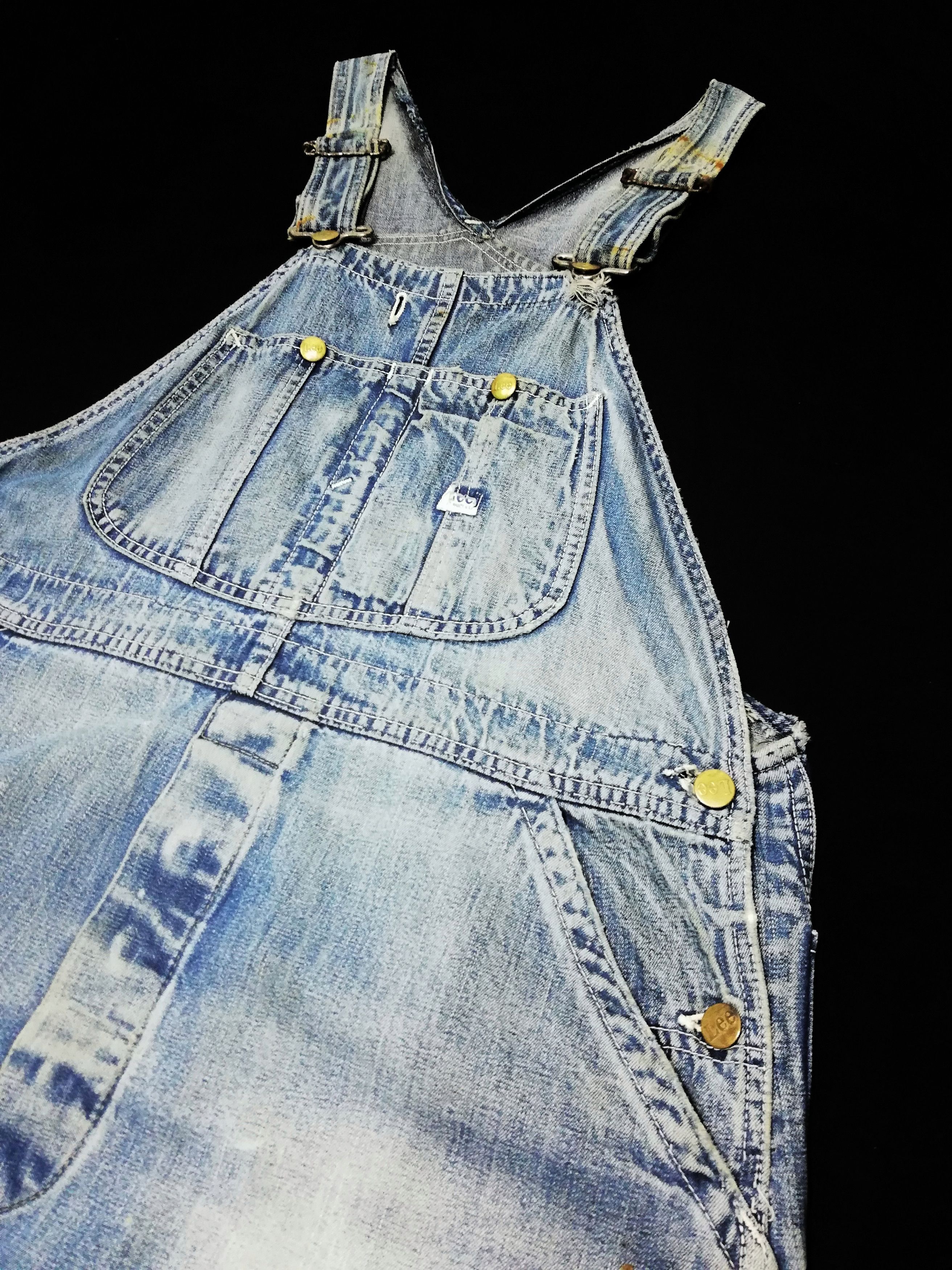 Lee × Vintage 🔥Vintage 1960's Lee Jelt Denim Overalls Measures 31 x 57🔥 Size US 31 - 8 Thumbnail
