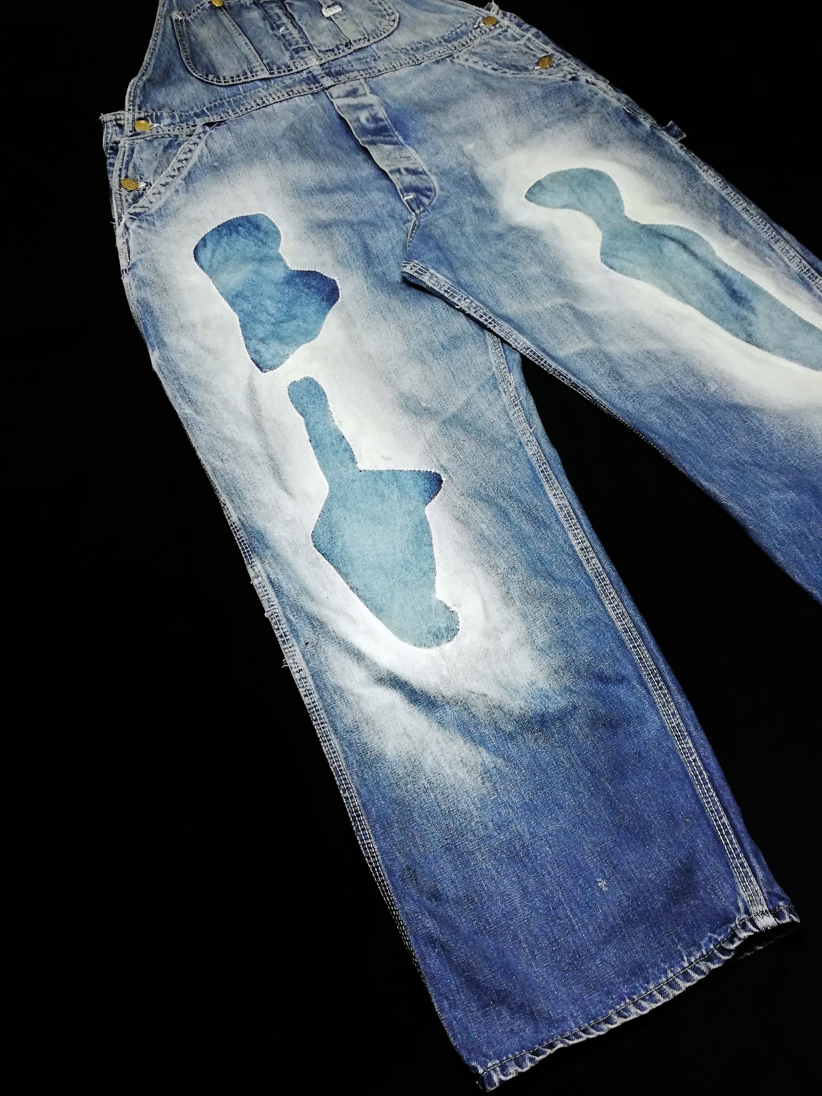 Lee × Vintage 🔥Vintage 1960's Lee Jelt Denim Overalls Measures 31 x 57🔥 Size US 31 - 12 Thumbnail