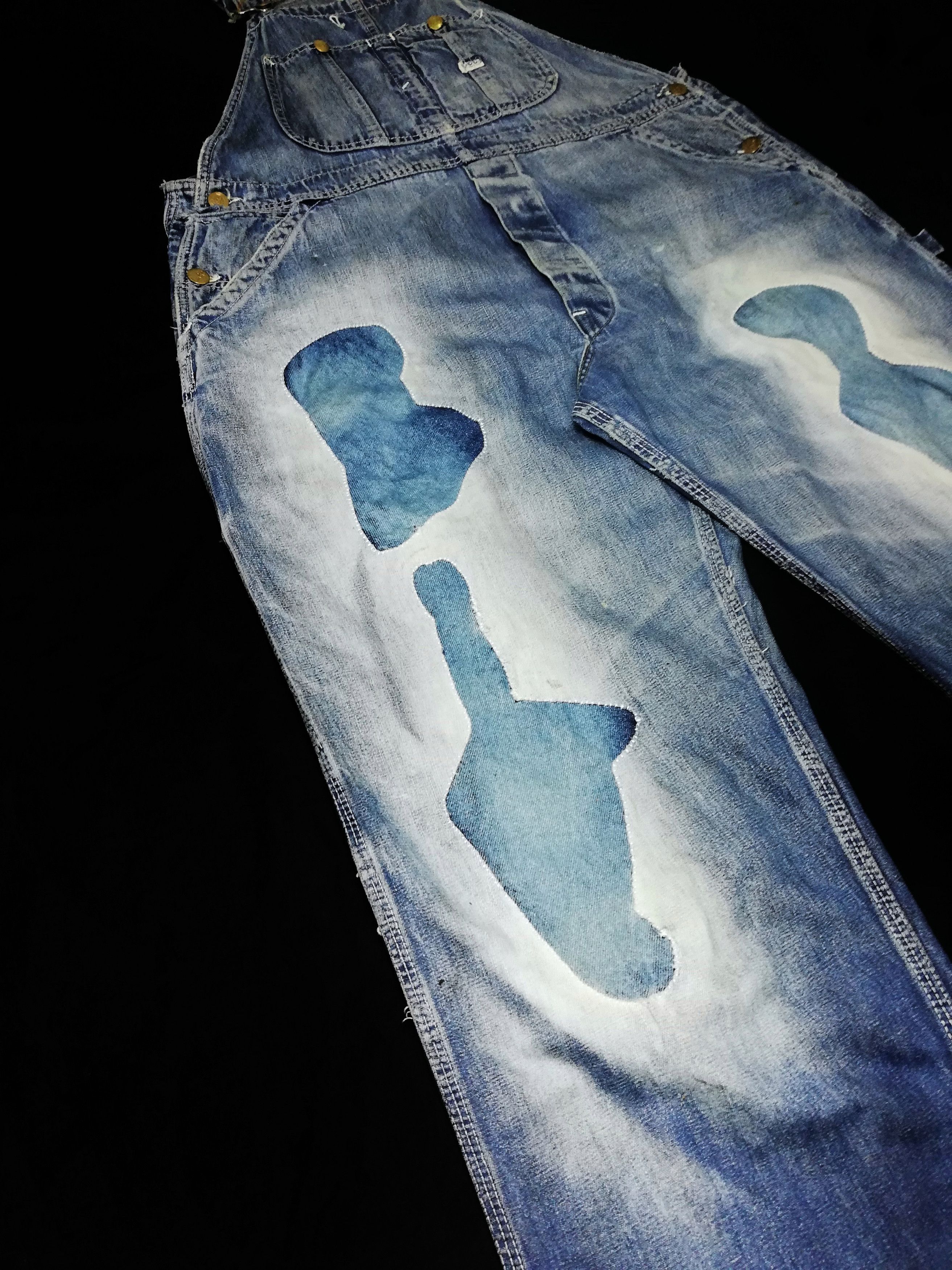Lee × Vintage 🔥Vintage 1960's Lee Jelt Denim Overalls Measures 31 x 57🔥 Size US 31 - 13 Thumbnail