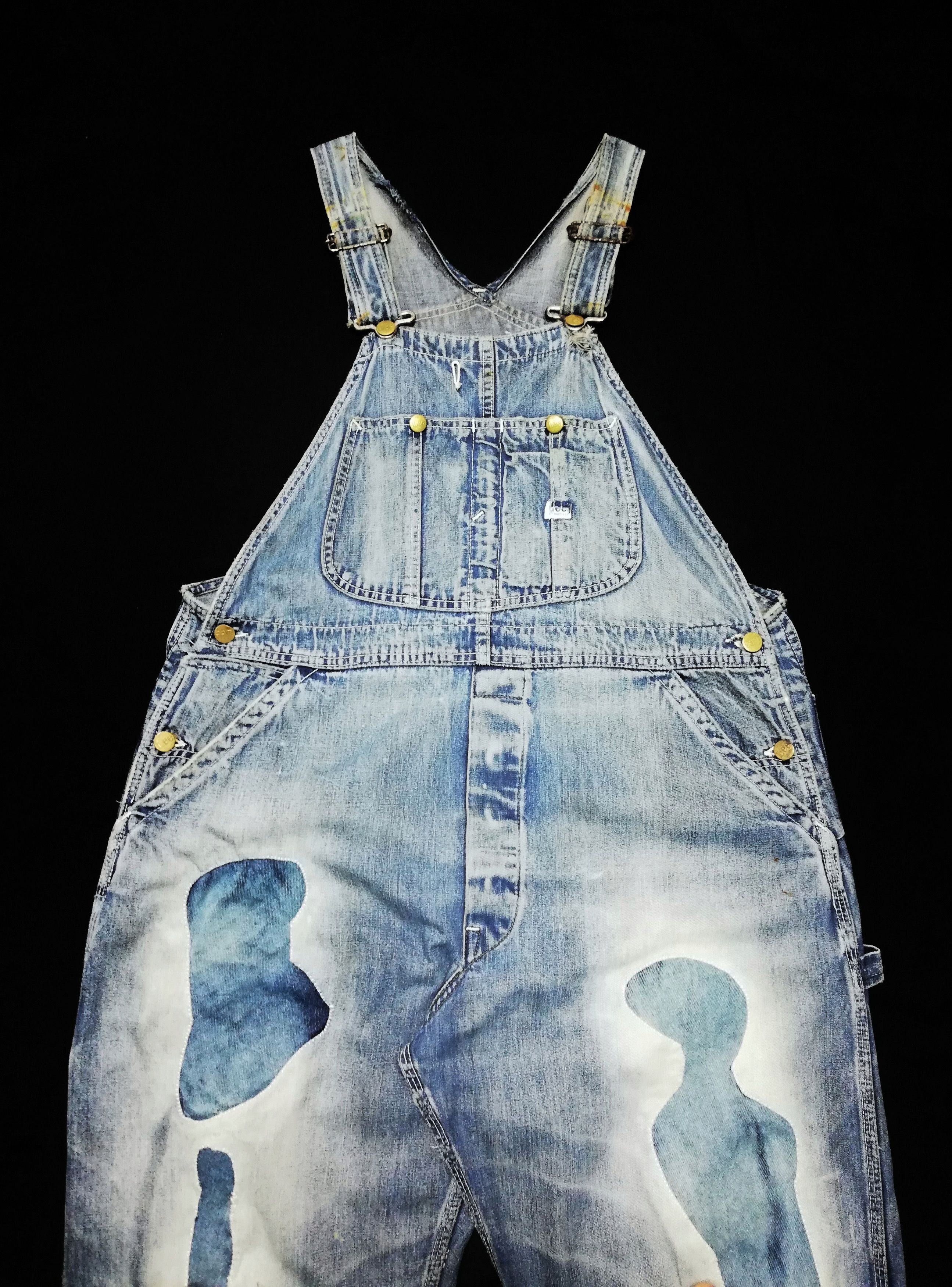 Lee × Vintage 🔥Vintage 1960's Lee Jelt Denim Overalls Measures 31 x 57🔥 Size US 31 - 4 Thumbnail