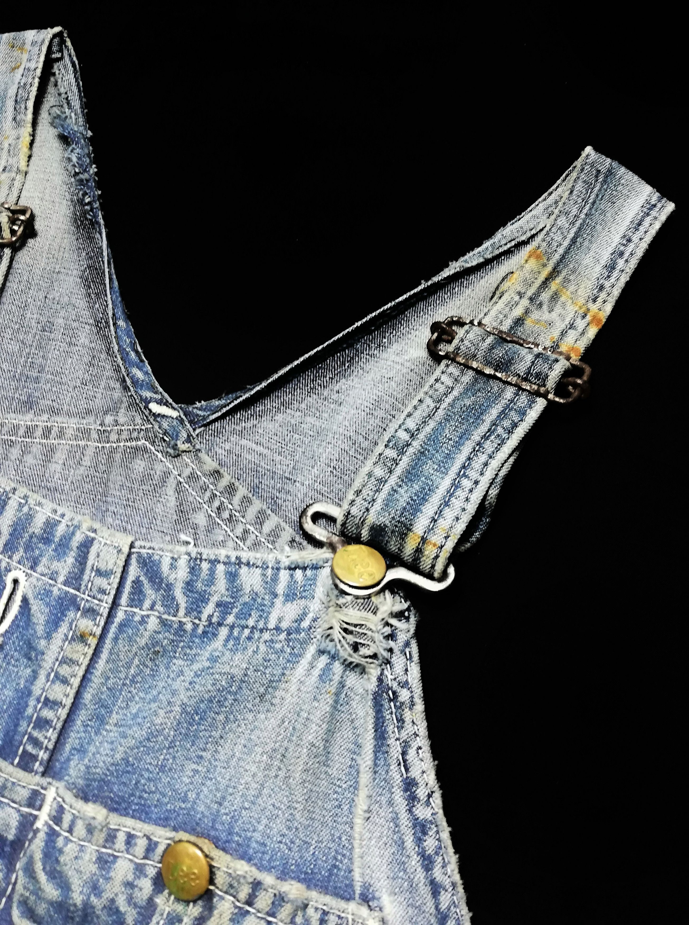 Lee × Vintage 🔥Vintage 1960's Lee Jelt Denim Overalls Measures 31 x 57🔥 Size US 31 - 9 Thumbnail