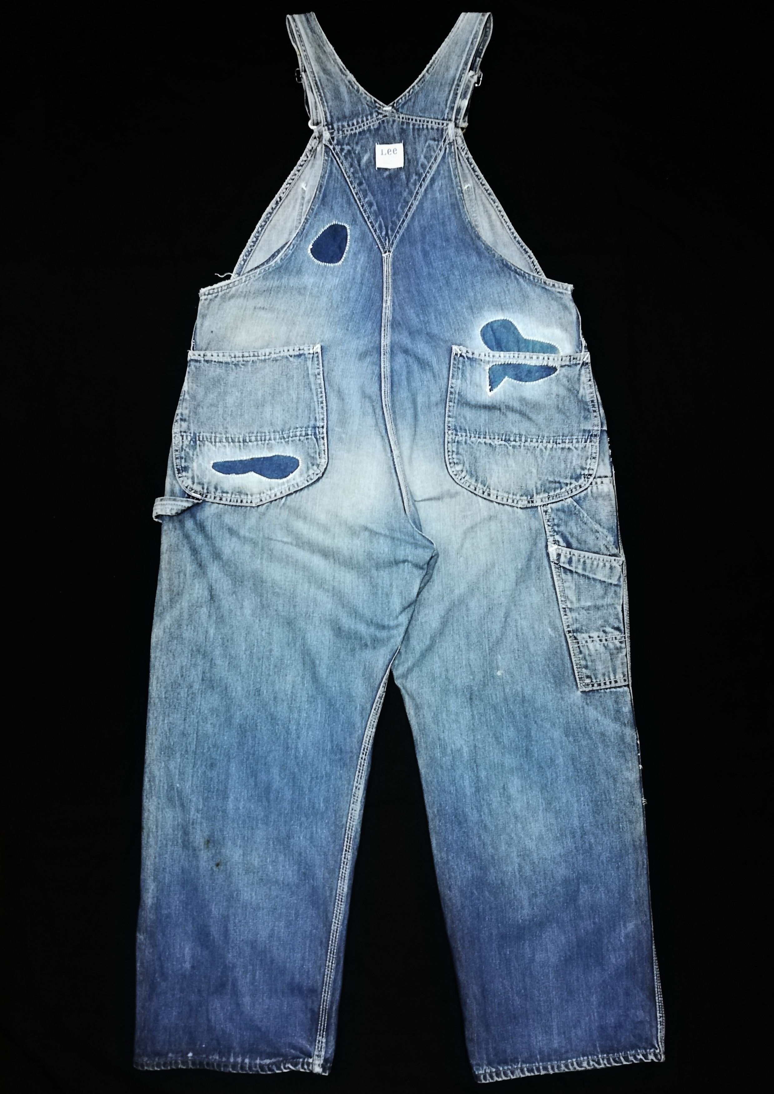 Lee × Vintage 🔥Vintage 1960's Lee Jelt Denim Overalls Measures 31 x 57🔥 Size US 31 - 18 Thumbnail