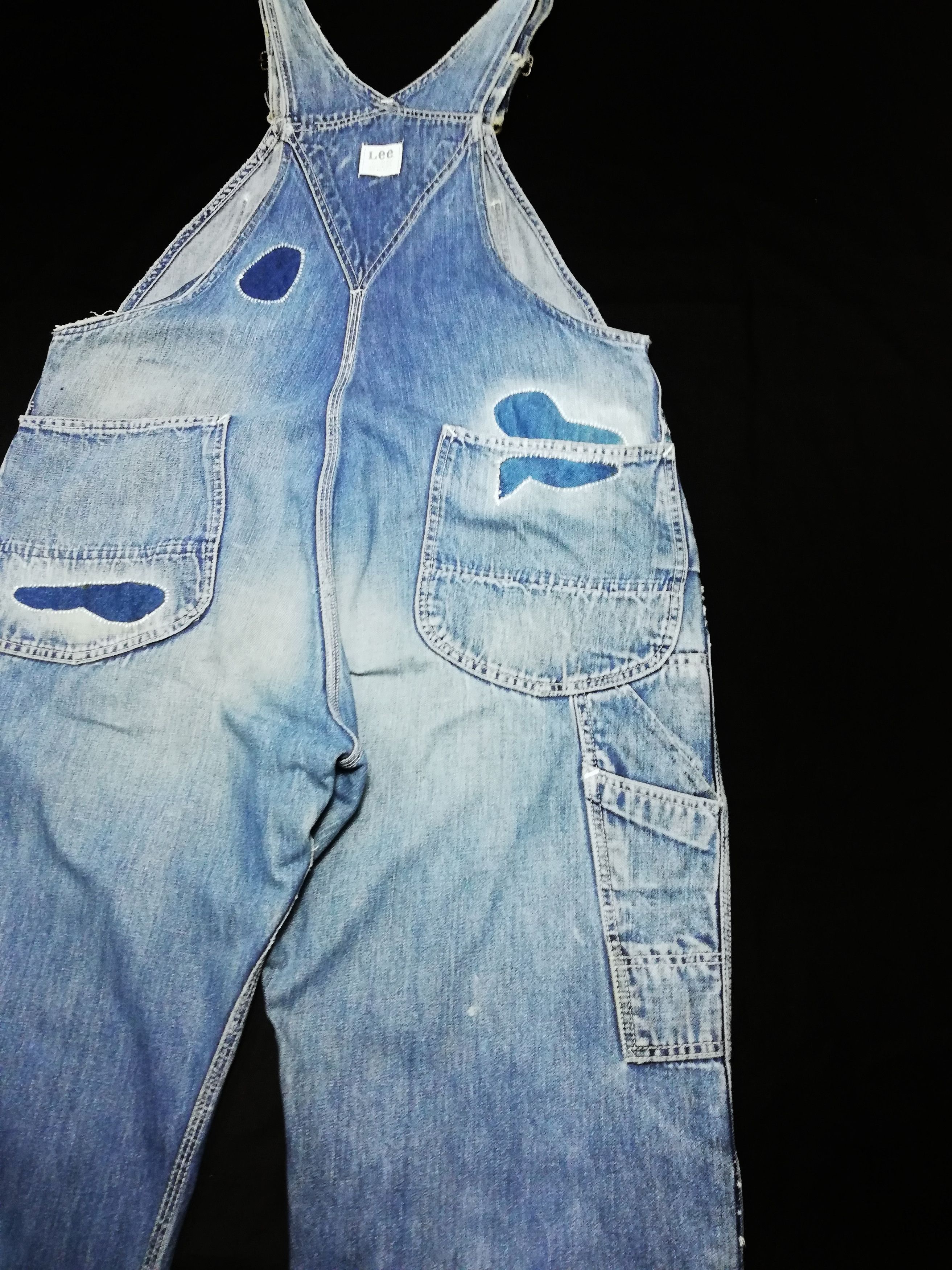 Lee × Vintage 🔥Vintage 1960's Lee Jelt Denim Overalls Measures 31 x 57🔥 Size US 31 - 20 Thumbnail