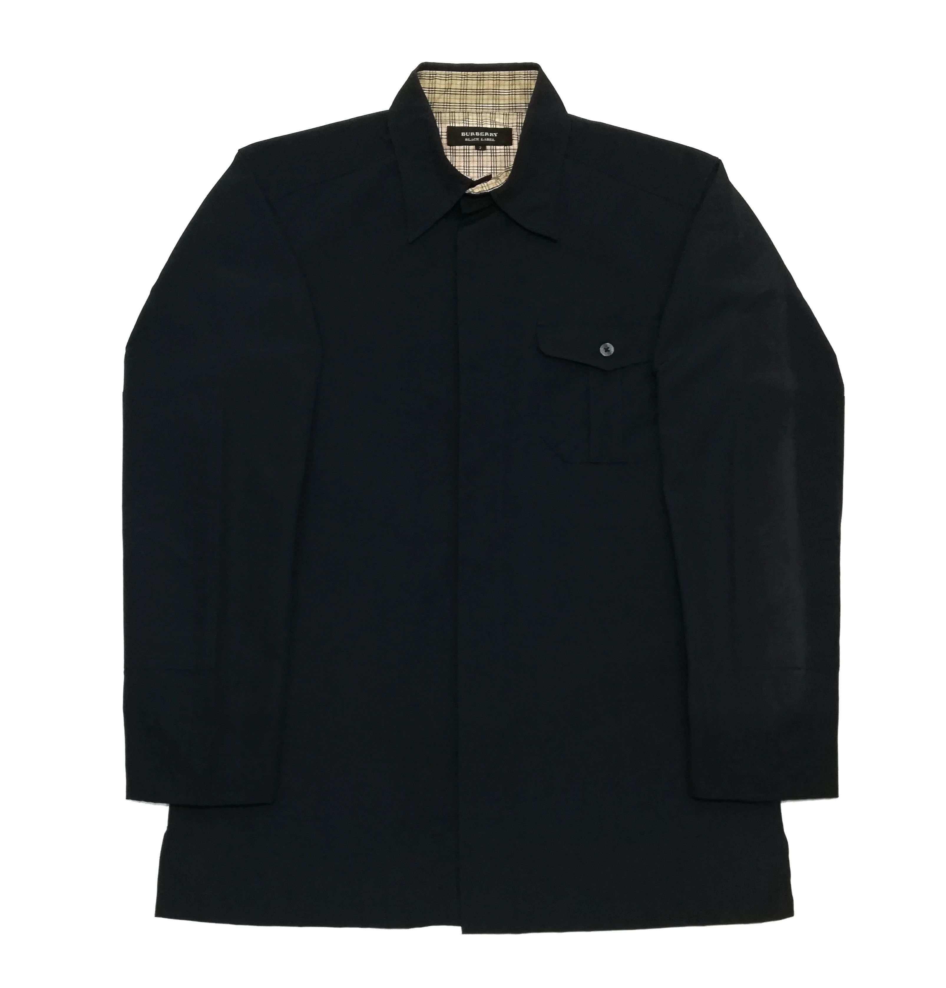 Black Label × Burberry × Vintage 🔥Burberry Black Label Nova Check Polyester Button Shirt🔥 Size US M / EU 48-50 / 2 - 6 Thumbnail