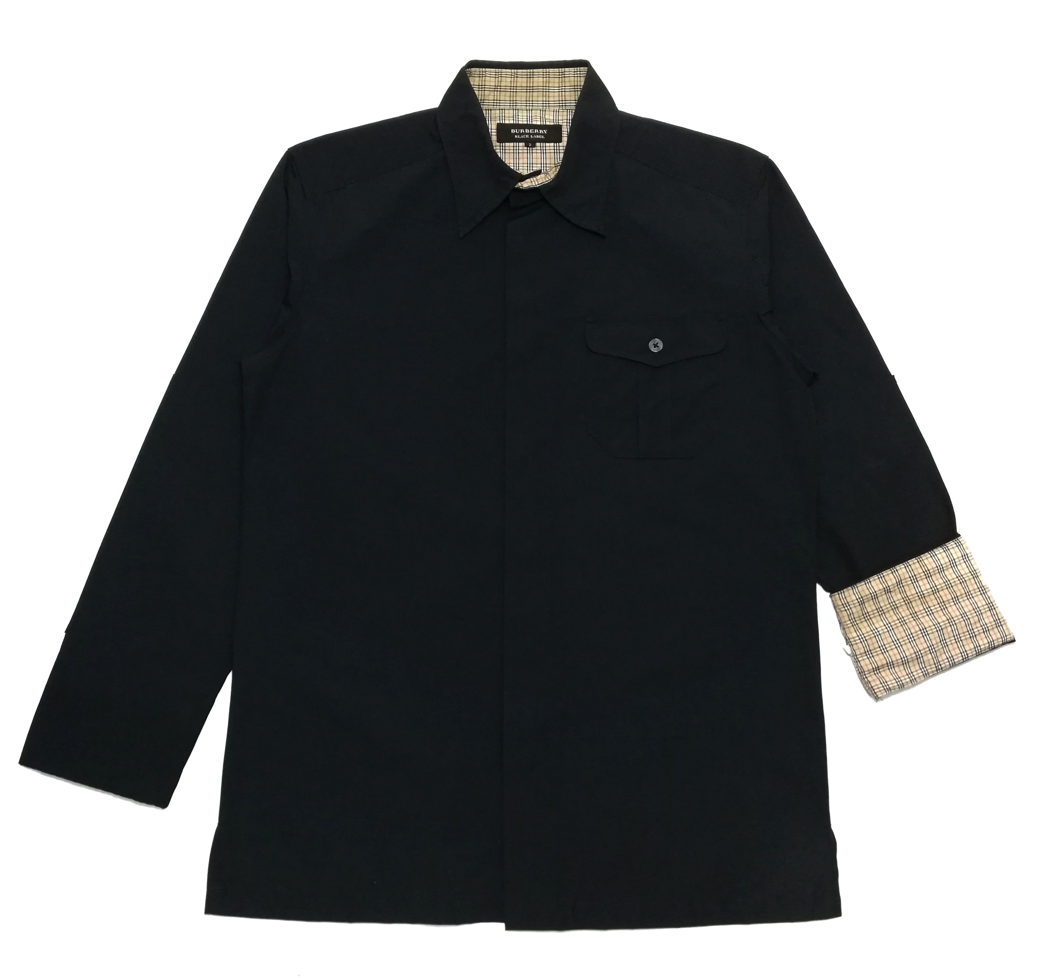 Black Label × Burberry × Vintage 🔥Burberry Black Label Nova Check Polyester Button Shirt🔥 Size US M / EU 48-50 / 2 - 2 Thumbnail