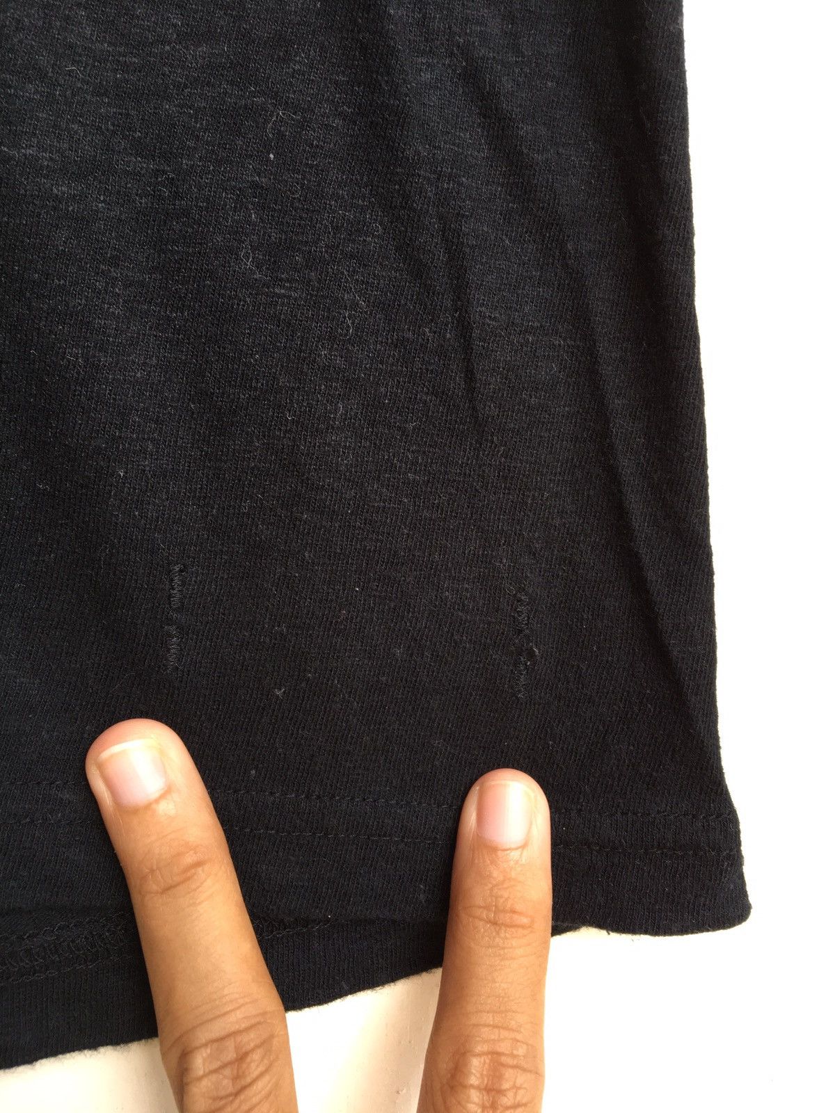 Number (N)ine Number (N)ine V Neck Mens Plain Black Tee Size US S / EU 44-46 / 1 - 7 Thumbnail