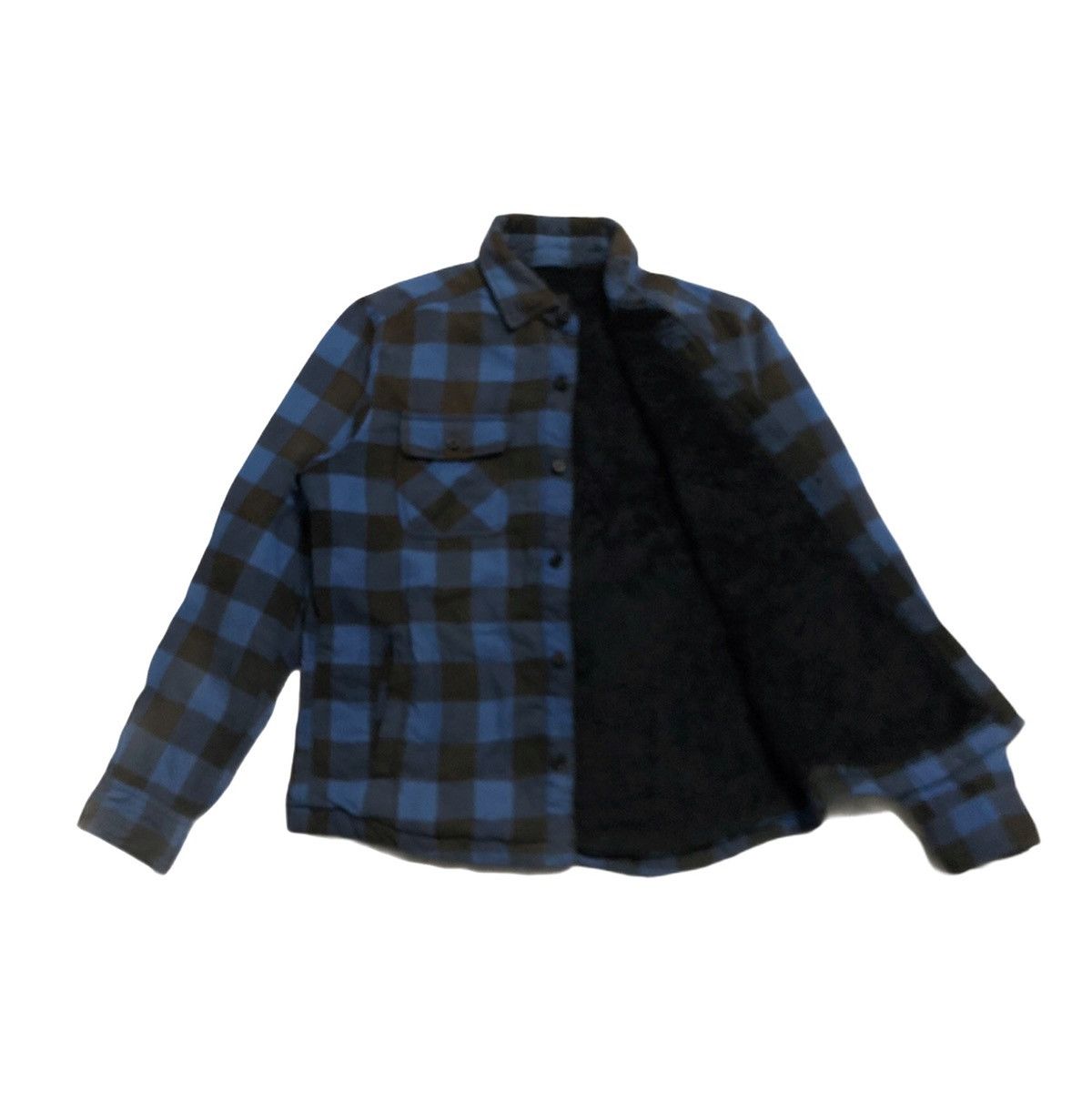 Japanese Brand × Uniqlo 🔥Uniqlo Button Check Fleece Sherpa Inside Size US S / EU 44-46 / 1 - 1 Thumbnail