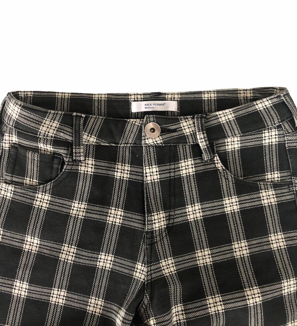 Japanese Brand 🔥Back Number Check Polyester Casual Pants Size US 28 / EU 44 - 4 Thumbnail