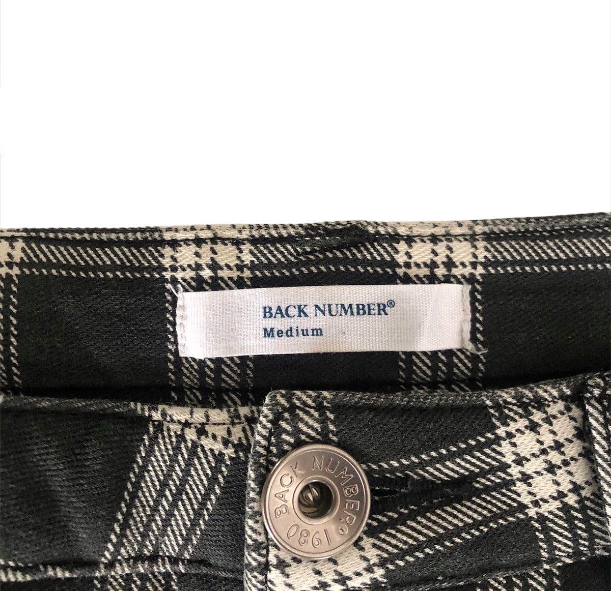 Japanese Brand 🔥Back Number Check Polyester Casual Pants Size US 28 / EU 44 - 5 Thumbnail