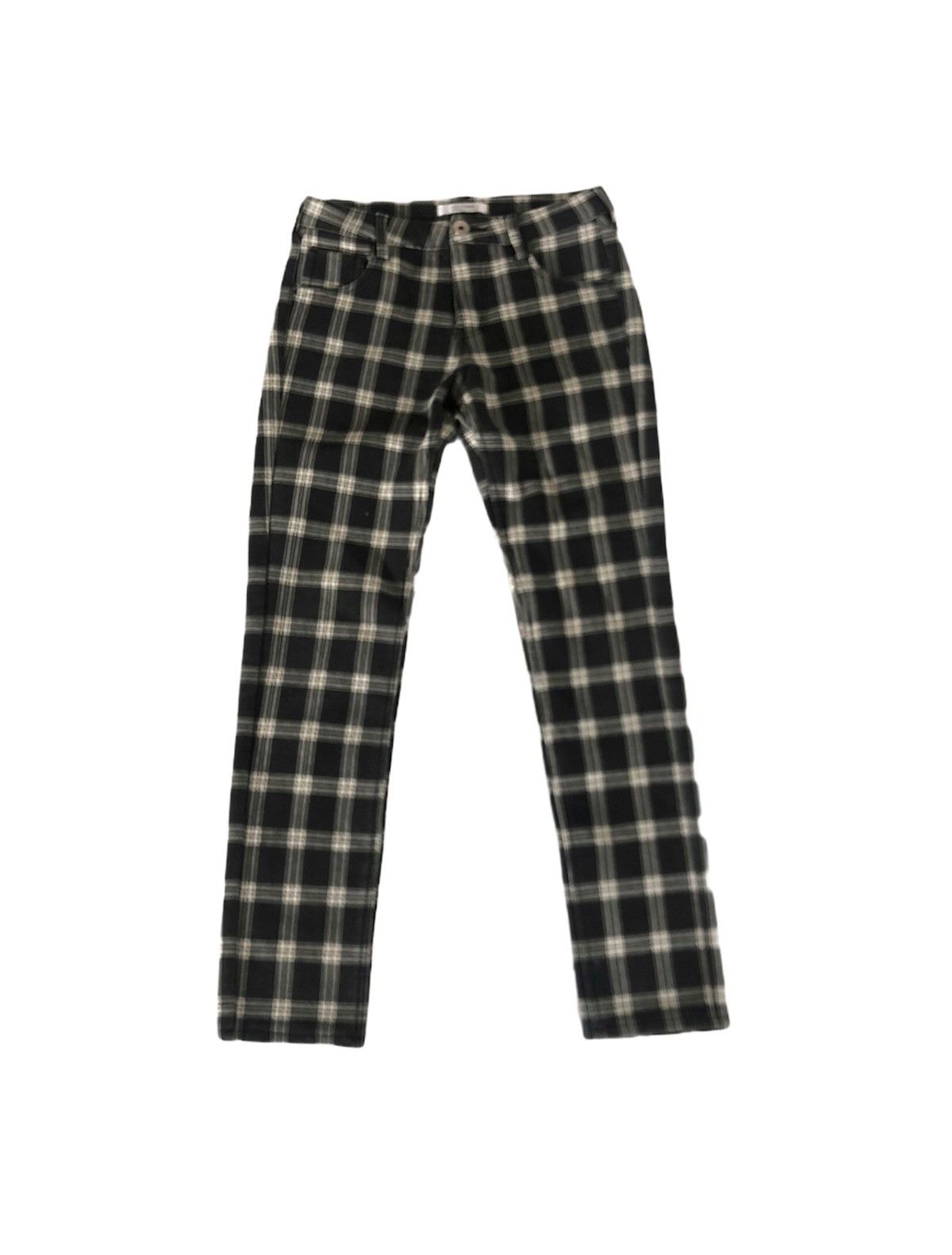 Japanese Brand 🔥Back Number Check Polyester Casual Pants Size US 28 / EU 44 - 1 Thumbnail