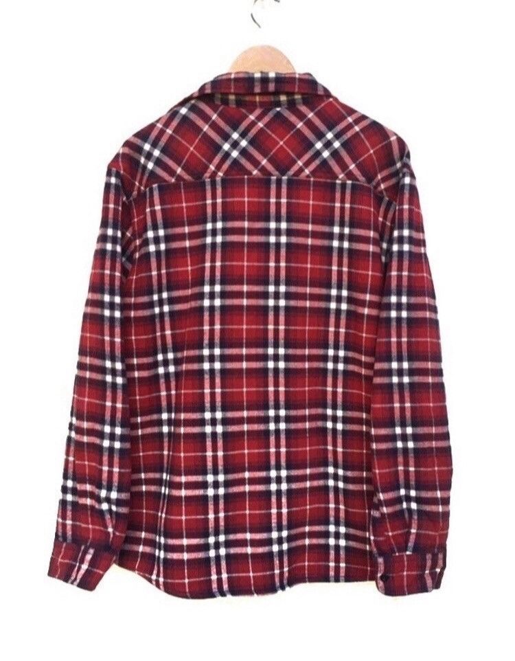 Vintage 🔥Button Up Check Jacket Sherpa Inside Size US L / EU 52-54 / 3 - 2 Thumbnail