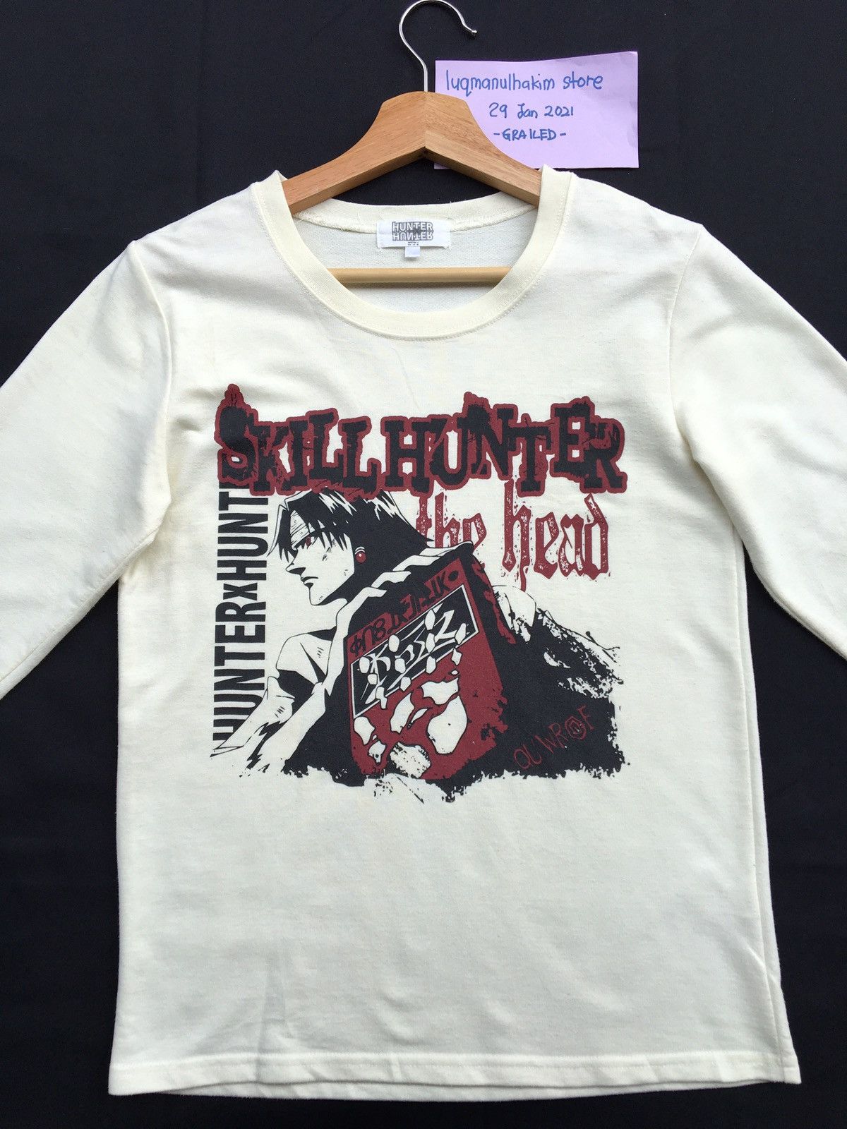Hunter Hunter x Hunter Black Pro Skill Hunter Long Sleeve Tshirt Size US S / EU 44-46 / 1 - 2 Thumbnail