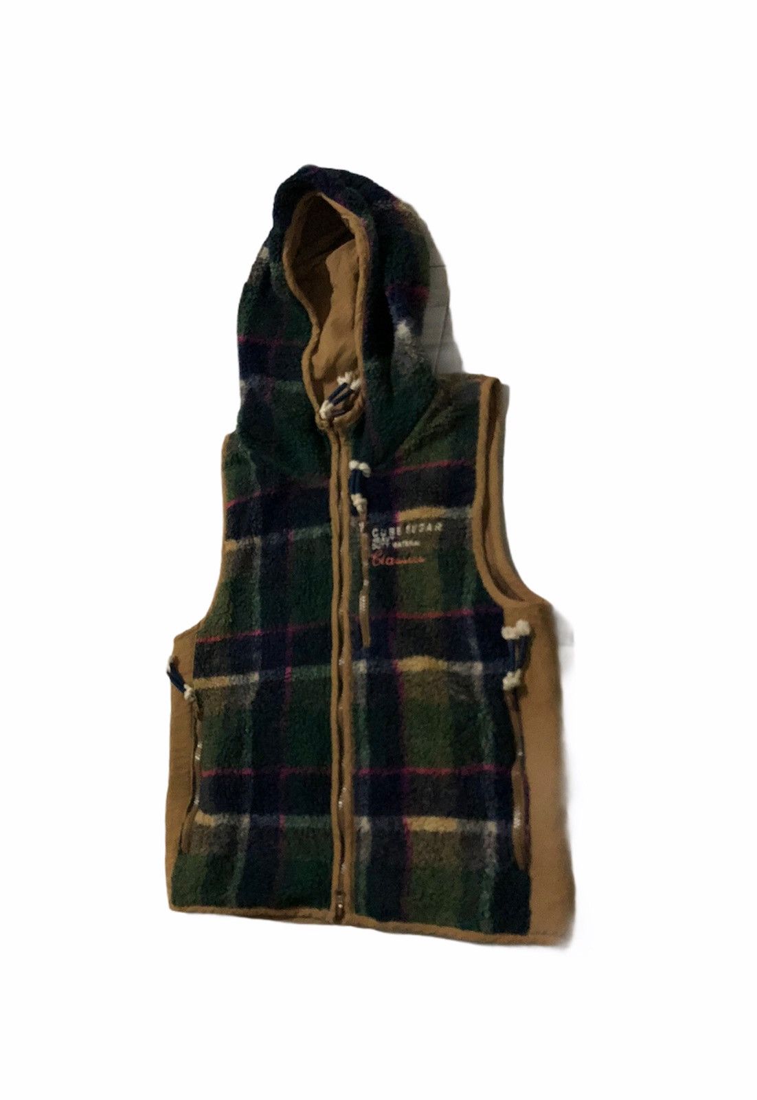 Japanese Brand 🔥Pleasant Heart Cube Sugar Fleece Vests With Hoodies Size US S / EU 44-46 / 1 - 4 Thumbnail