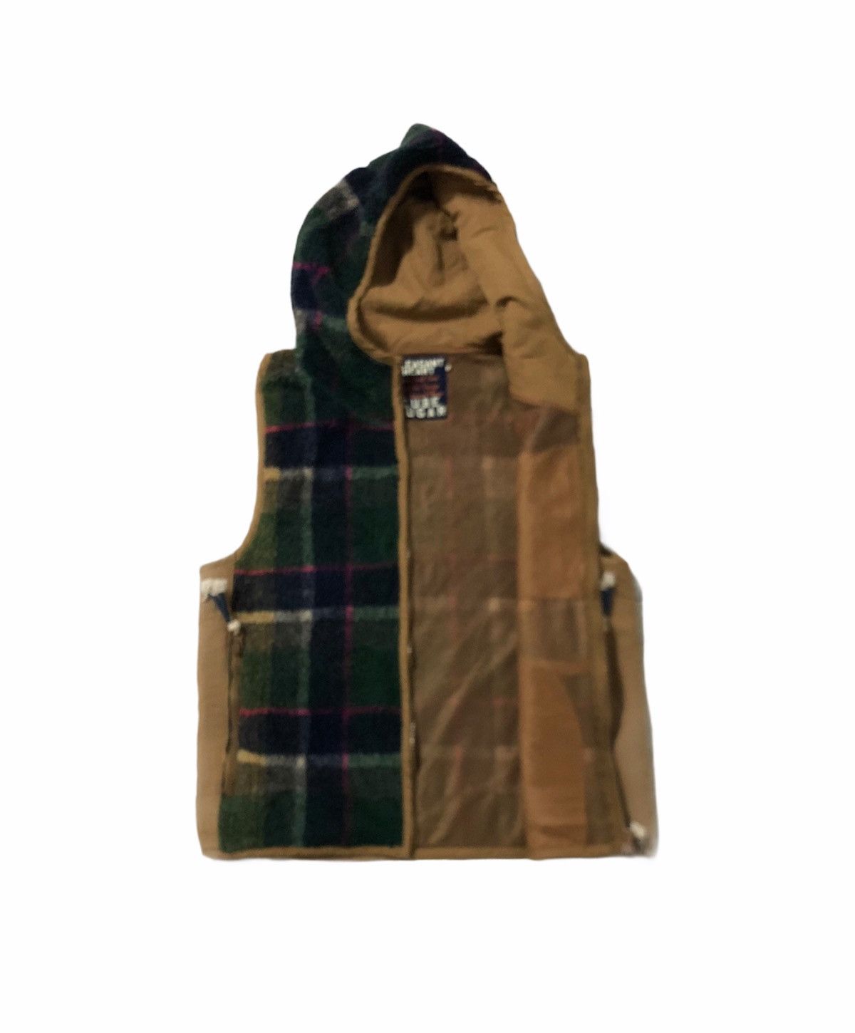 image of Pleasant Heart Cube Sugar Fleece Vests With Hoodies in Multy Colour, Men's (Size Medium)