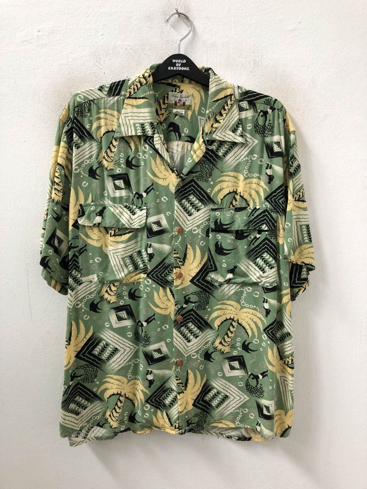 Reyn Spooner Vintage Reyn Spooner Flap Pocket Rayon Camp Collar Hawaiian Size US L / EU 52-54 / 3 - 1 Thumbnail