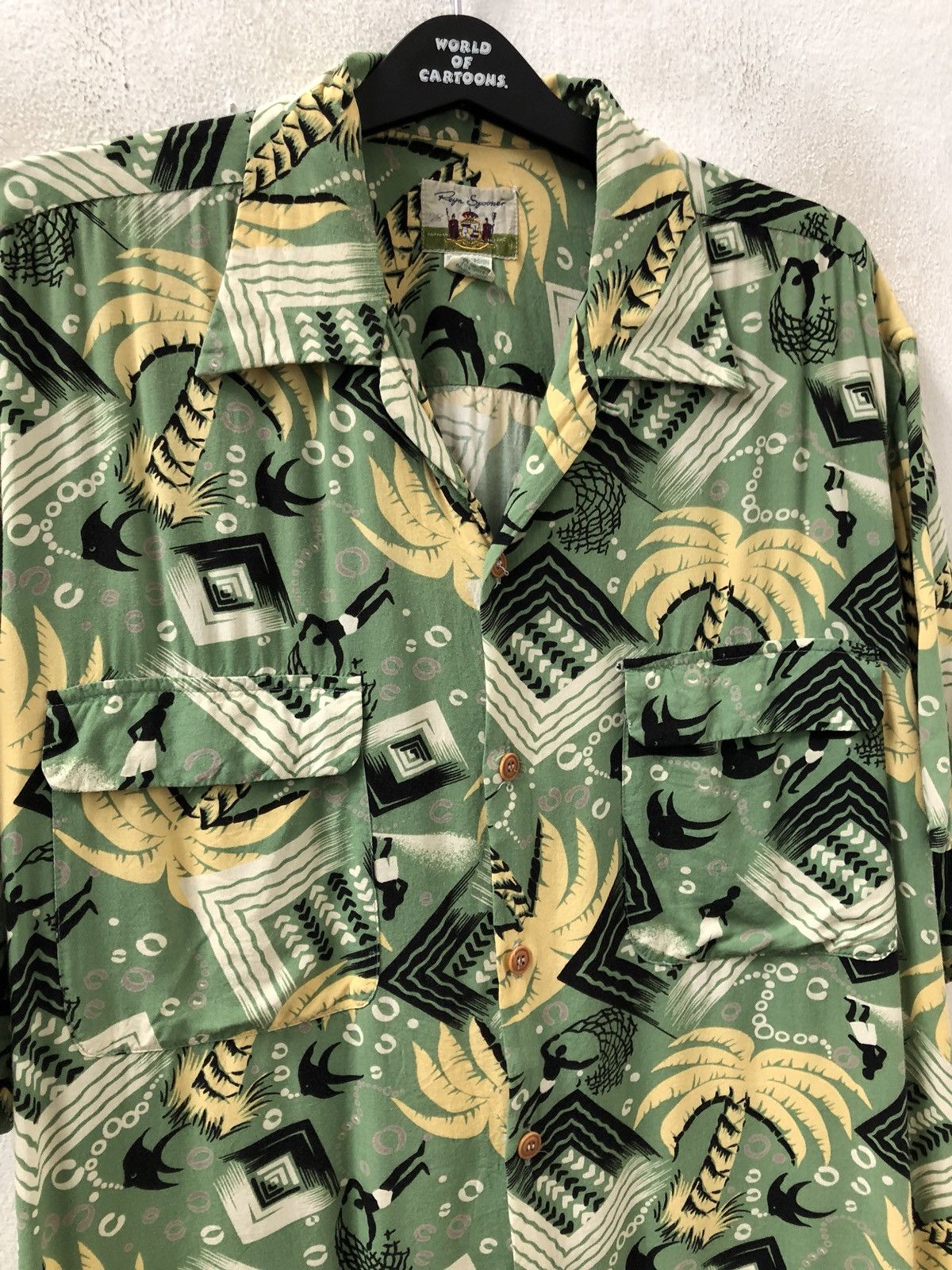 Reyn Spooner Vintage Reyn Spooner Flap Pocket Rayon Camp Collar Hawaiian Size US L / EU 52-54 / 3 - 2 Thumbnail