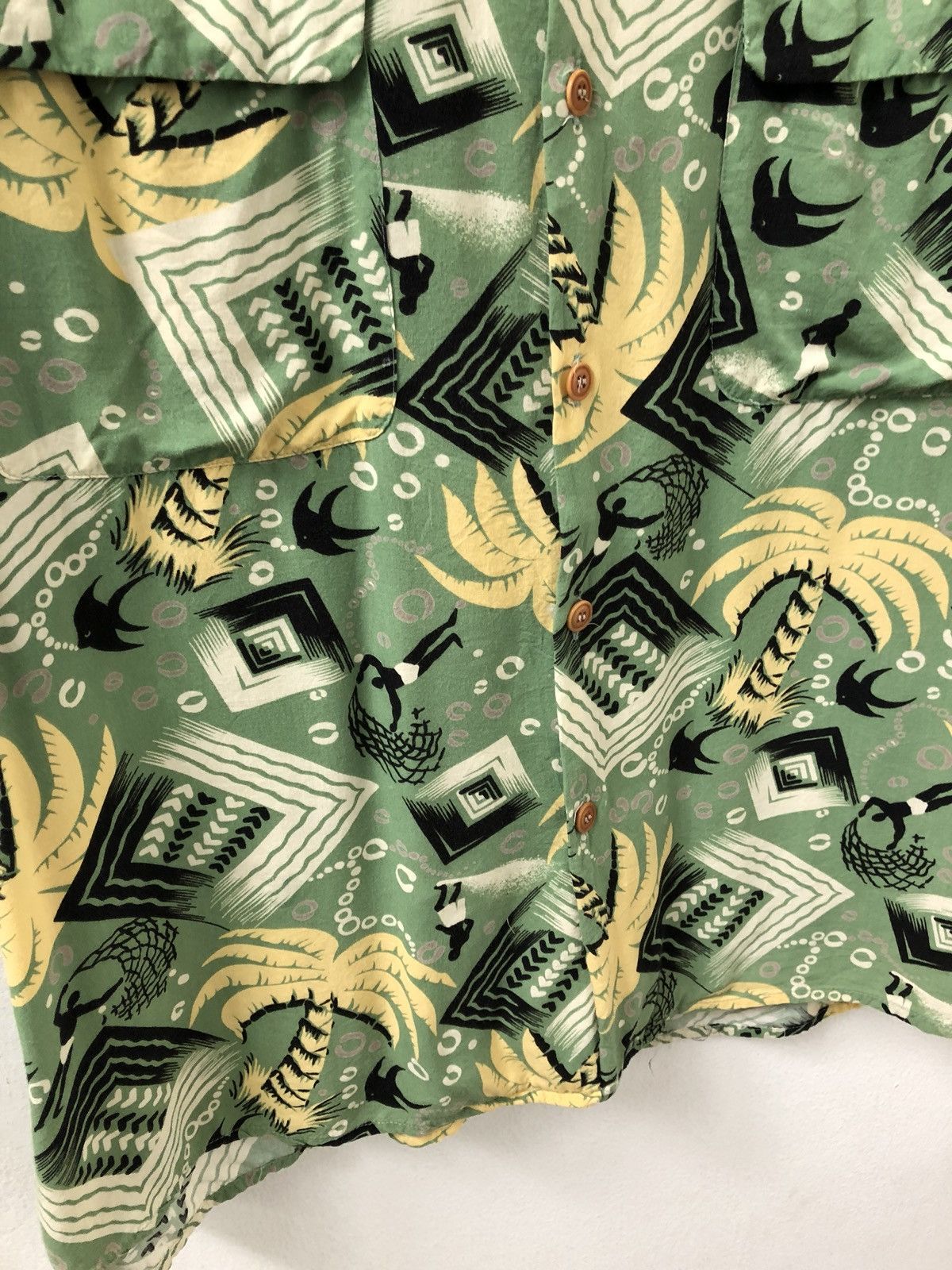 Reyn Spooner Vintage Reyn Spooner Flap Pocket Rayon Camp Collar Hawaiian Size US L / EU 52-54 / 3 - 6 Thumbnail