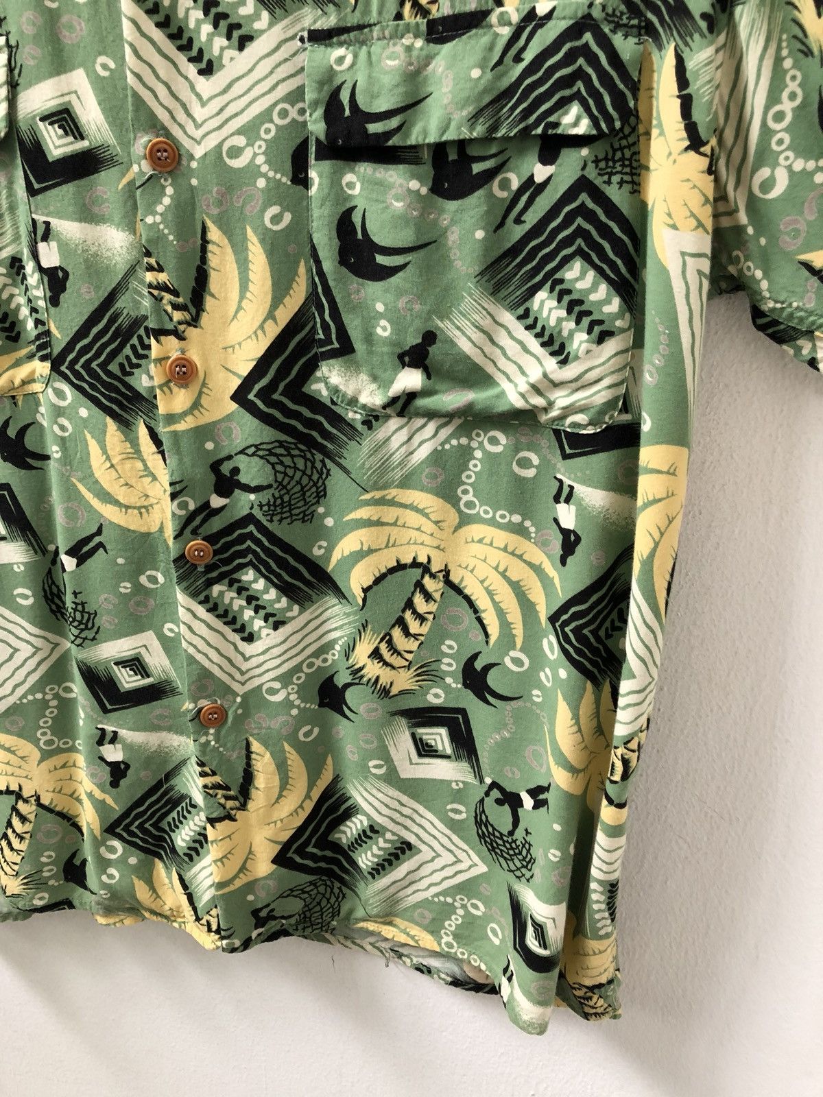 Reyn Spooner Vintage Reyn Spooner Flap Pocket Rayon Camp Collar Hawaiian Size US L / EU 52-54 / 3 - 4 Thumbnail