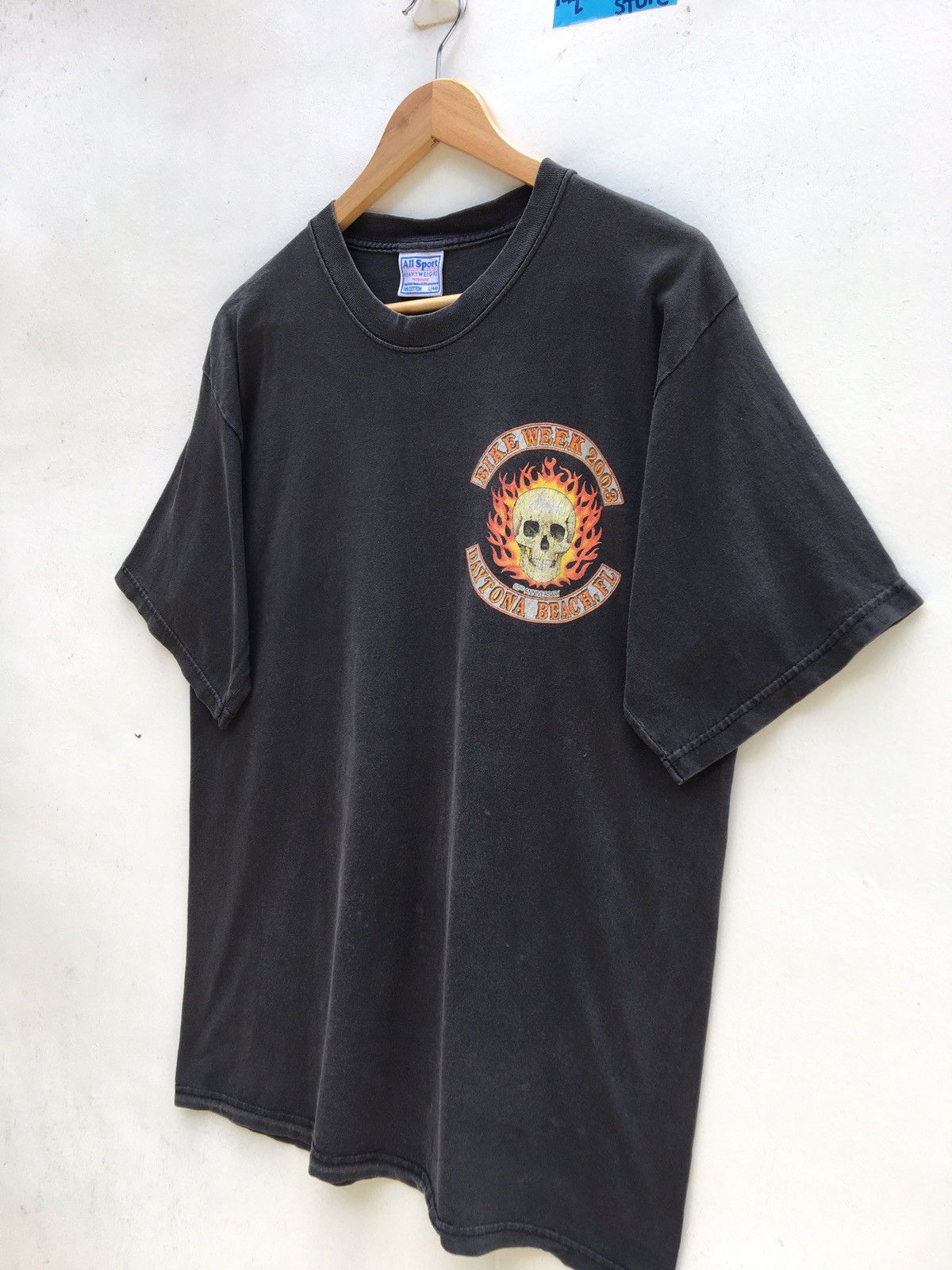 Vintage Vintage 2003 Daytona Beach Bike Week Skull T-Shirt Size US L / EU 52-54 / 3 - 7 Thumbnail