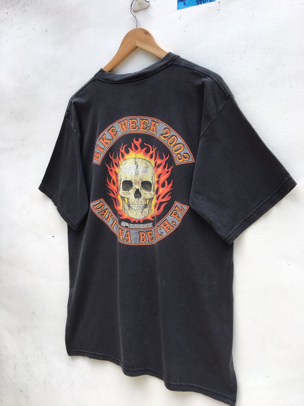 Vintage Vintage 2003 Daytona Beach Bike Week Skull T-Shirt Size US L / EU 52-54 / 3 - 3 Thumbnail