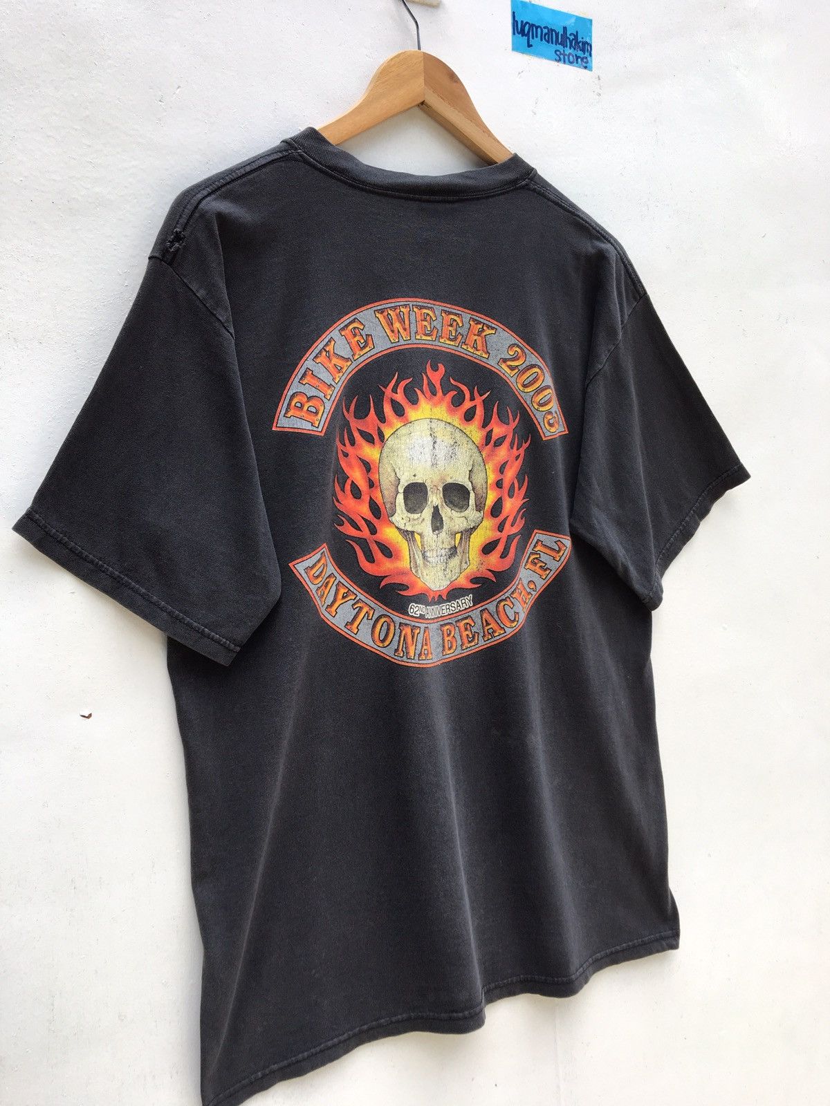 Vintage Vintage 2003 Daytona Beach Bike Week Skull T-Shirt Size US L / EU 52-54 / 3 - 2 Thumbnail