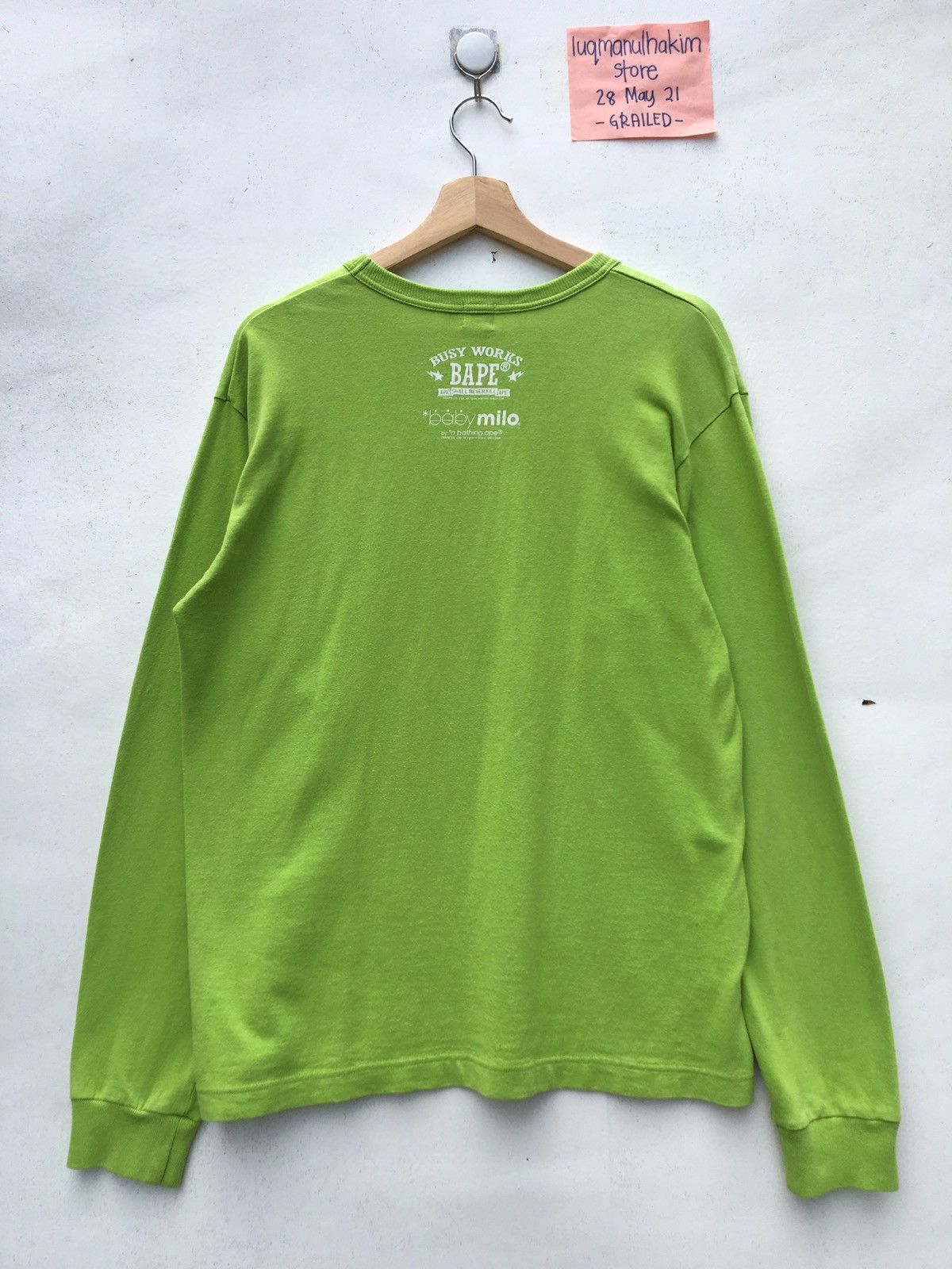 Bape Baby Milo Long Sleeve Tee (2006) Size US M / EU 48-50 / 2 - 15 Thumbnail