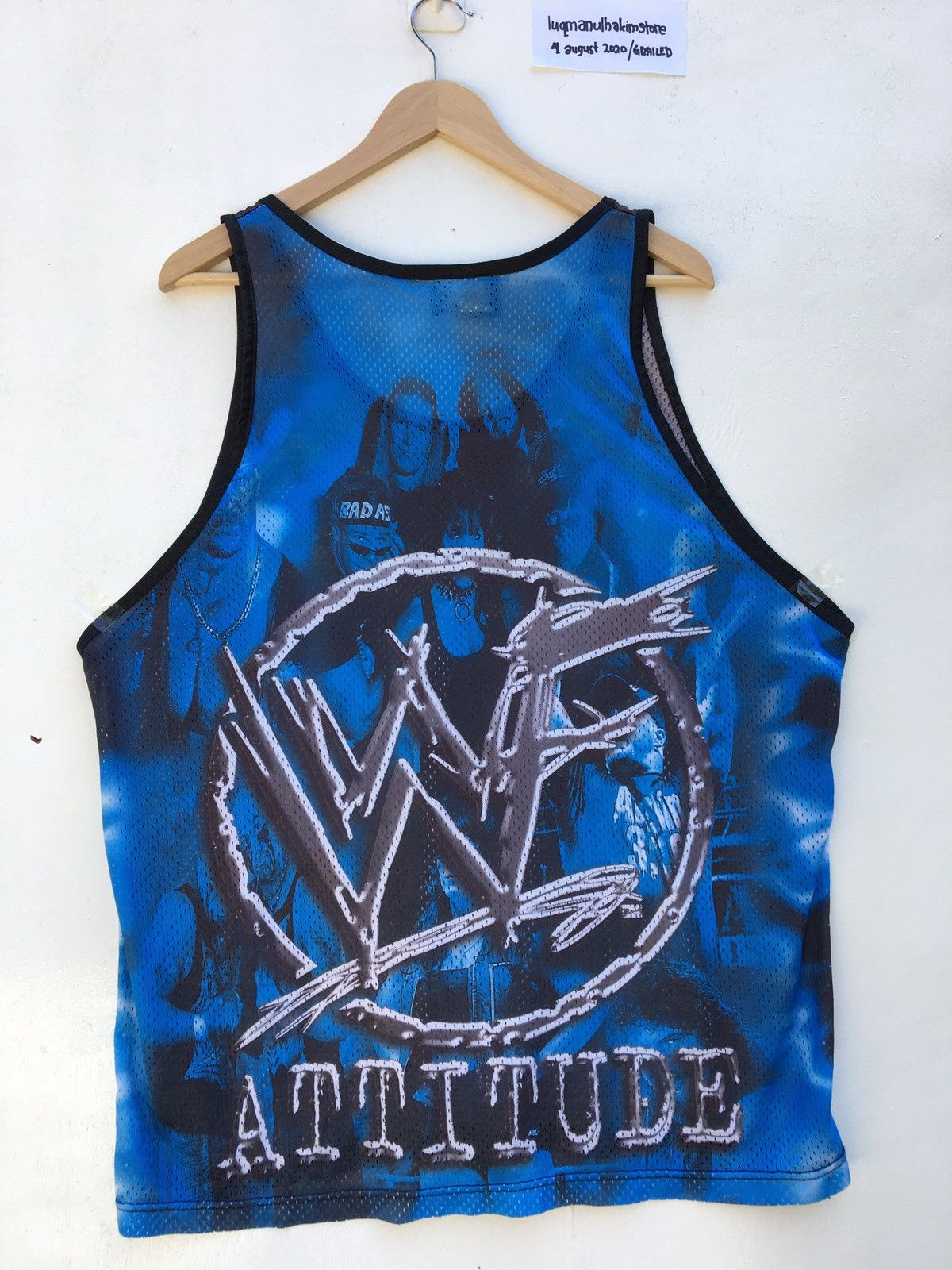 WWF Vintage WWF 1999 Stone Cold Jersey Tank Top Size US XL / EU 56 / 4 - 12 Thumbnail