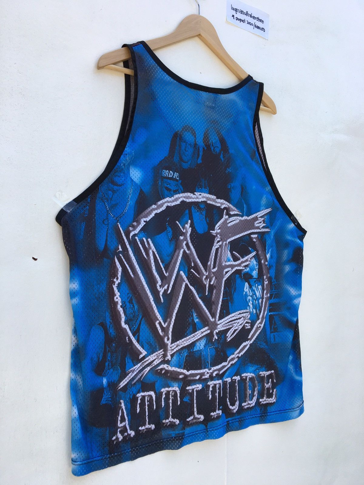 WWF Vintage WWF 1999 Stone Cold Jersey Tank Top Size US XL / EU 56 / 4 - 13 Thumbnail