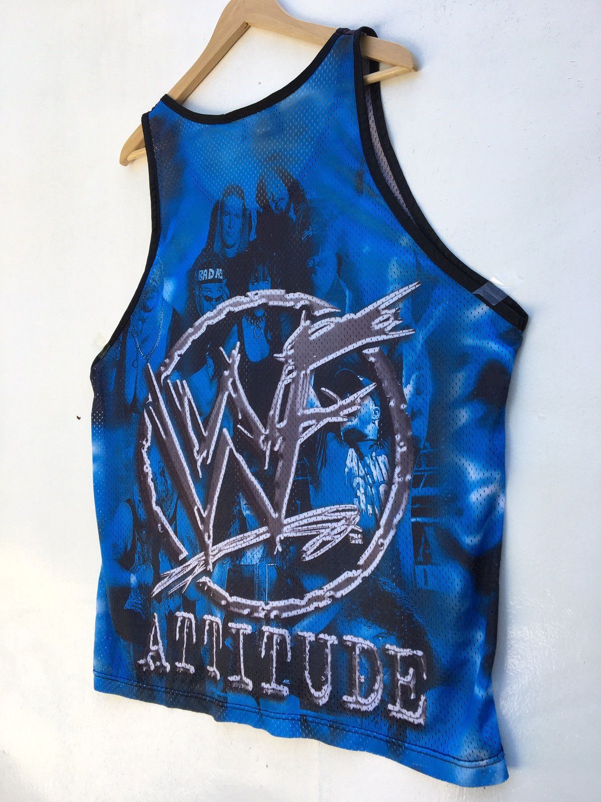 WWF Vintage WWF 1999 Stone Cold Jersey Tank Top Size US XL / EU 56 / 4 - 14 Thumbnail