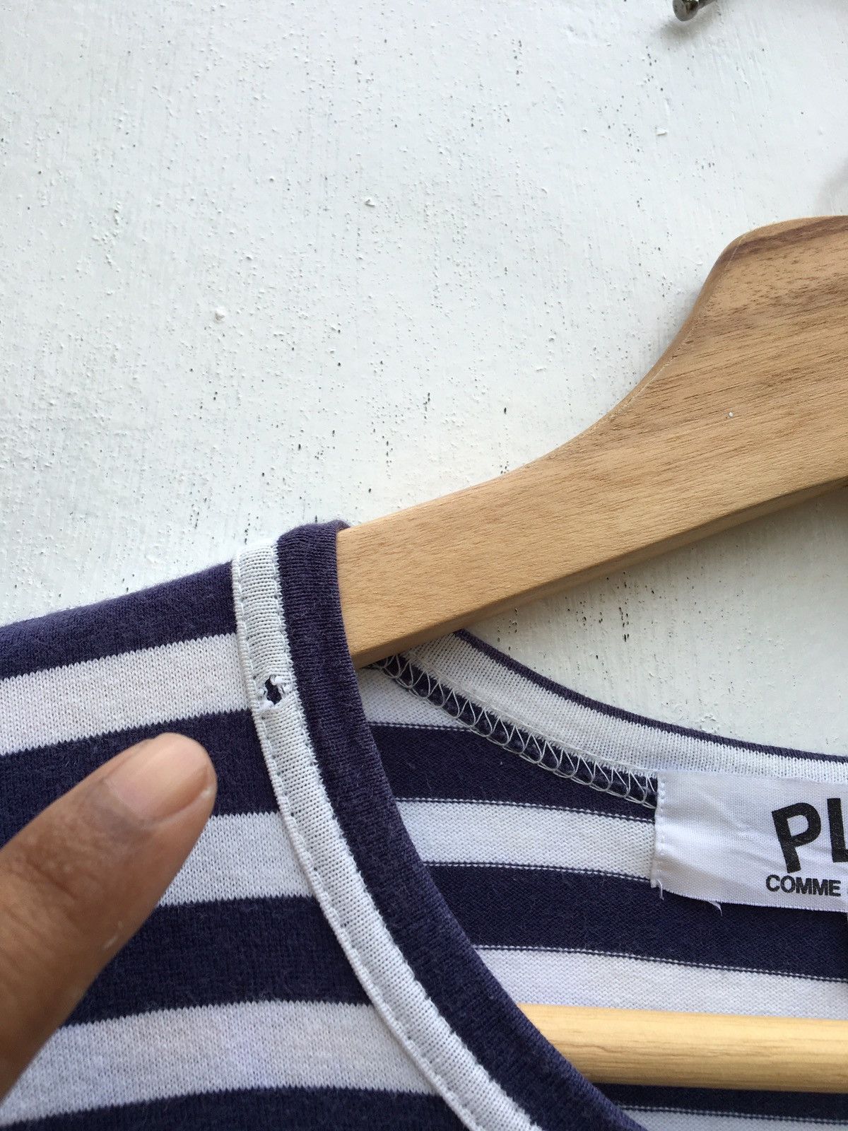 Comme des Garcons PLAY Vintage CDG Play Striped Blue Longsleeve Shirt Size US M / EU 48-50 / 2 - 8 Thumbnail