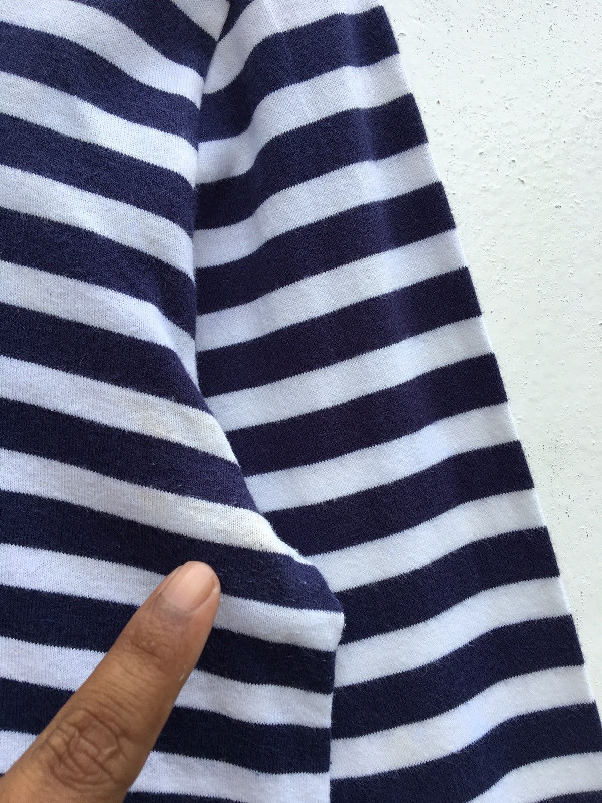 Comme des Garcons PLAY Vintage CDG Play Striped Blue Longsleeve Shirt Size US M / EU 48-50 / 2 - 10 Thumbnail