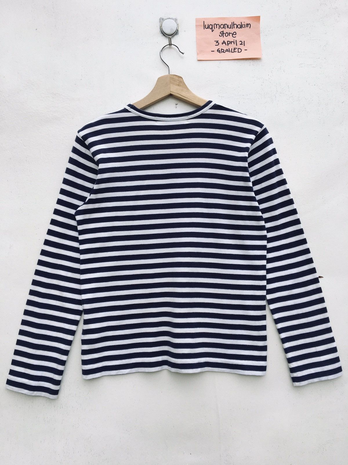 Comme des Garcons PLAY Vintage CDG Play Striped Blue Longsleeve Shirt Size US M / EU 48-50 / 2 - 15 Thumbnail