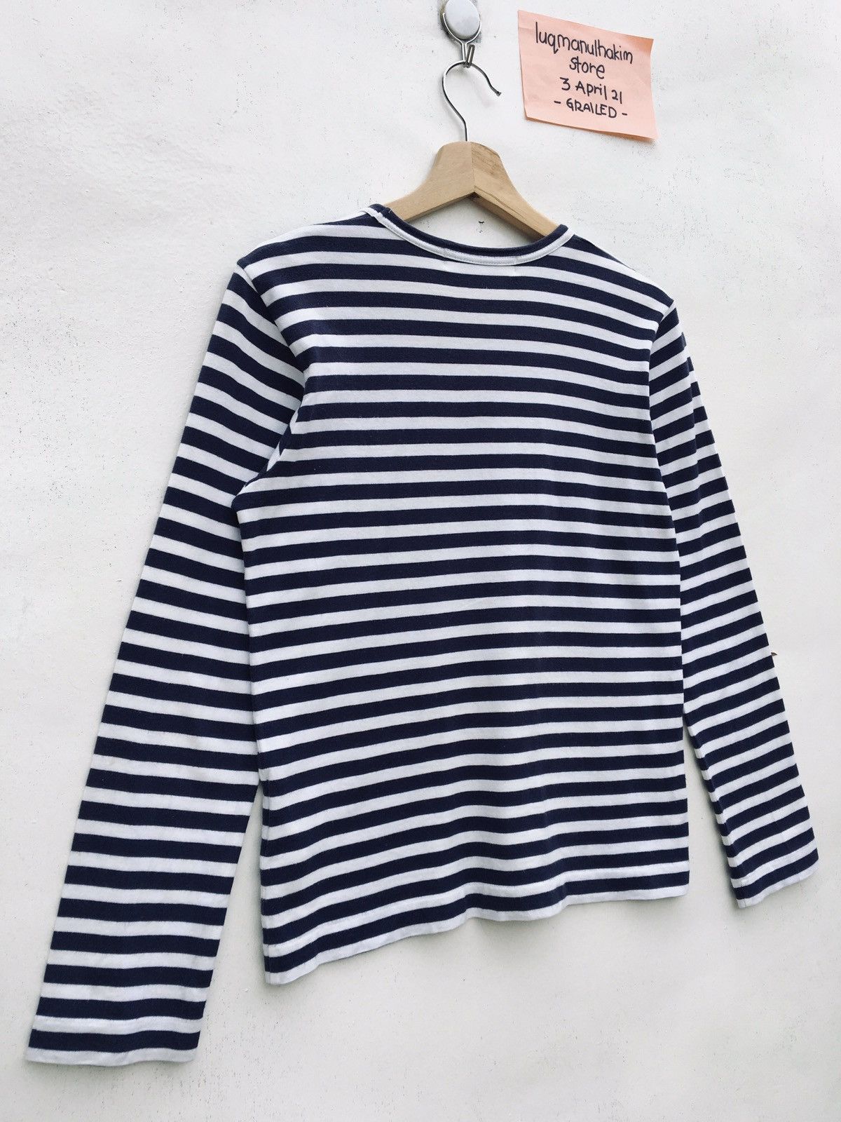 Comme des Garcons PLAY Vintage CDG Play Striped Blue Longsleeve Shirt Size US M / EU 48-50 / 2 - 16 Thumbnail