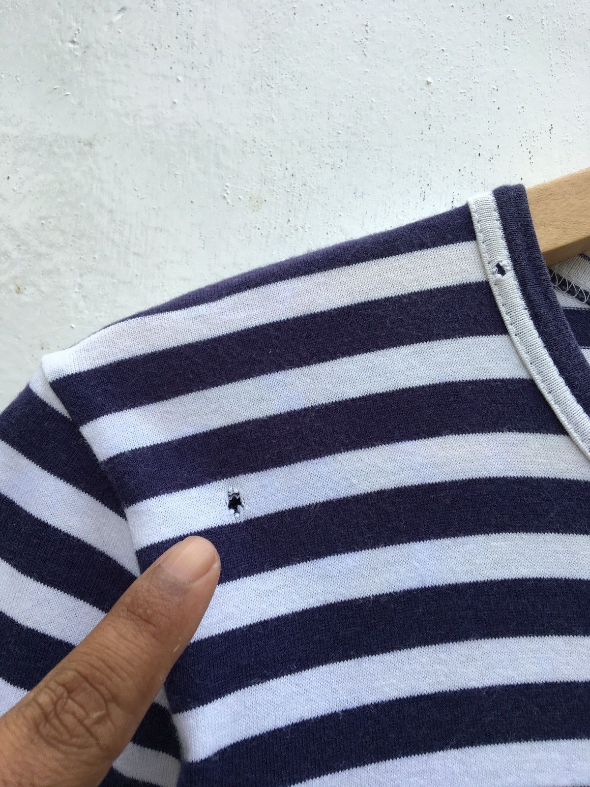 Comme des Garcons PLAY Vintage CDG Play Striped Blue Longsleeve Shirt Size US M / EU 48-50 / 2 - 7 Thumbnail
