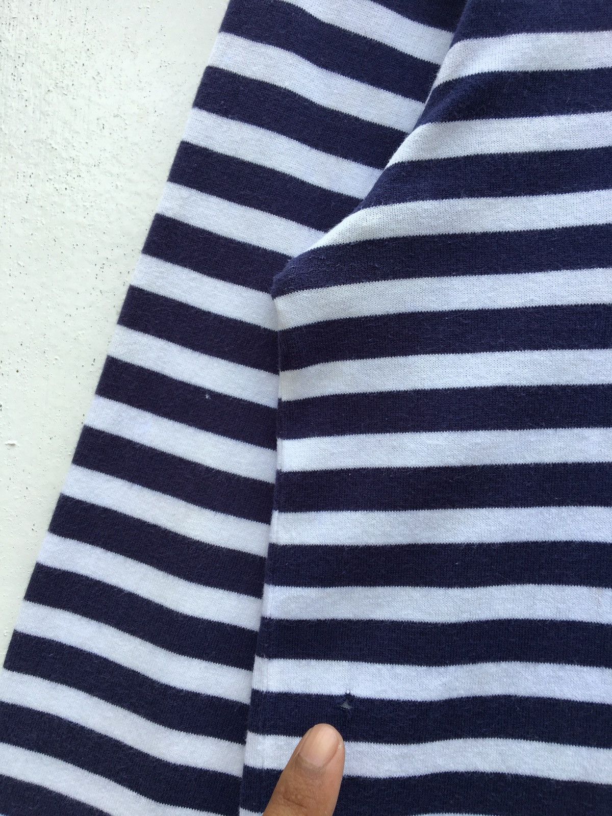 Comme des Garcons PLAY Vintage CDG Play Striped Blue Longsleeve Shirt Size US M / EU 48-50 / 2 - 9 Thumbnail