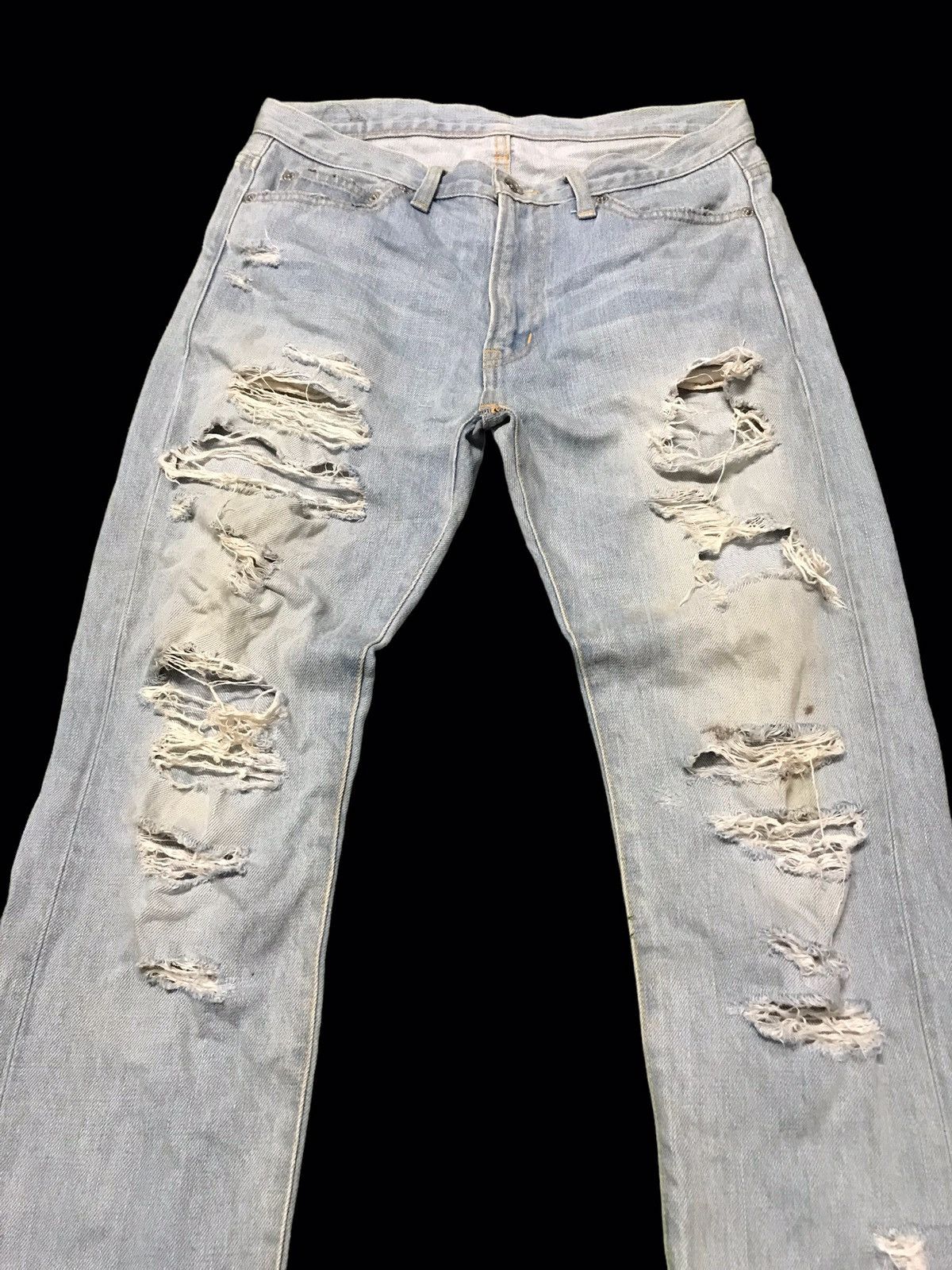 Japanese Brand × Vintage MR GENTLEMEN Made in Japan Distressed Denim Jeans Very Rare Size US 31 - 2 Thumbnail