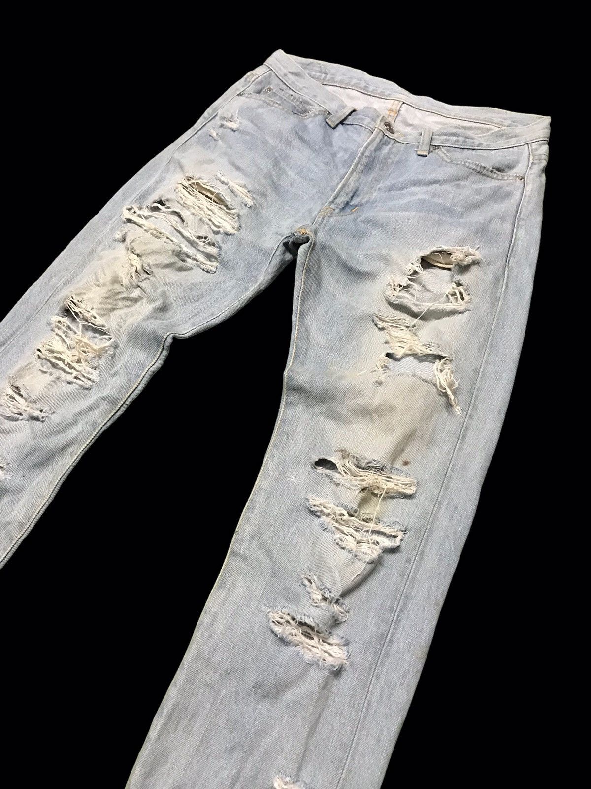 Japanese Brand × Vintage MR GENTLEMEN Made in Japan Distressed Denim Jeans Very Rare Size US 31 - 3 Thumbnail