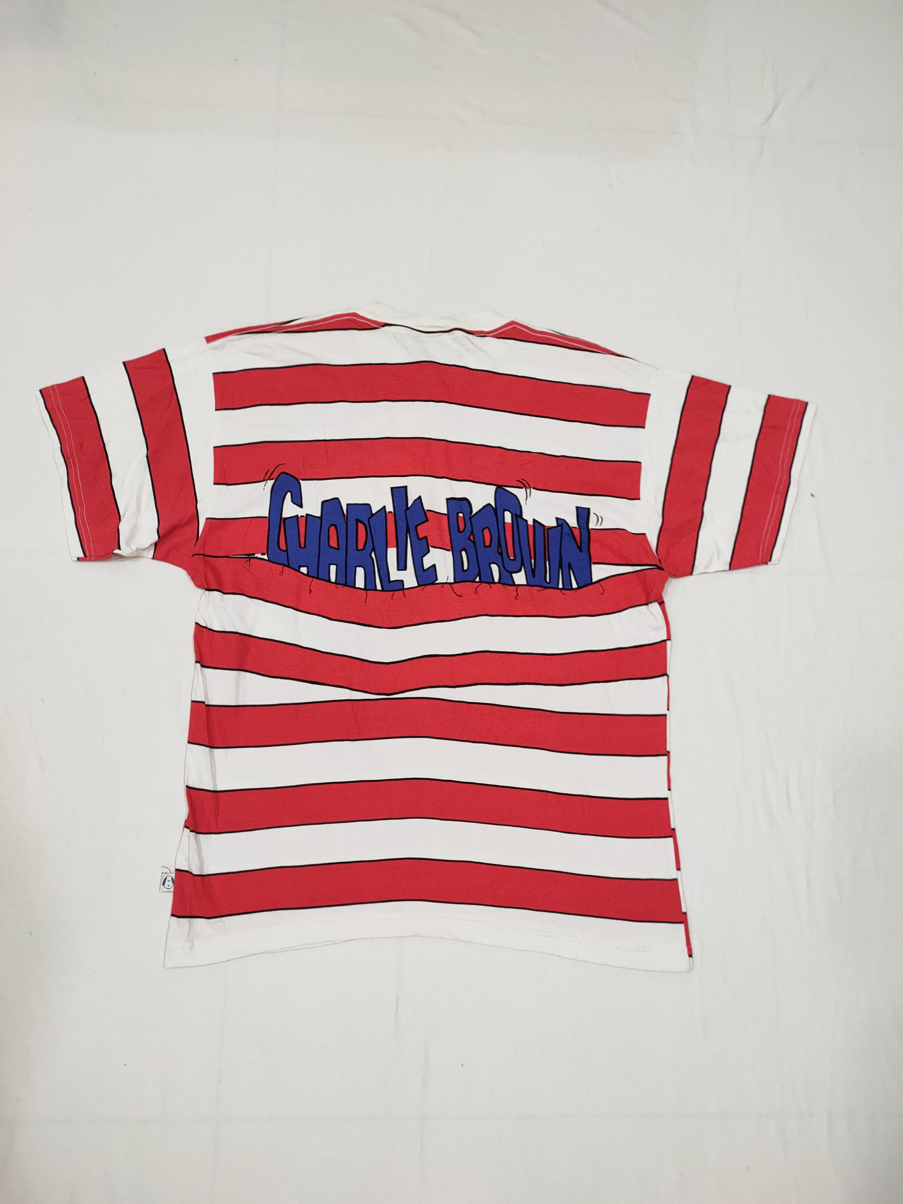 Cartoon Network × Vintage VINTAGE SNOOPY CHARLIE BROWN STRIPED FULL PRINT SHIRT Size US XL / EU 56 / 4 - 2 Thumbnail
