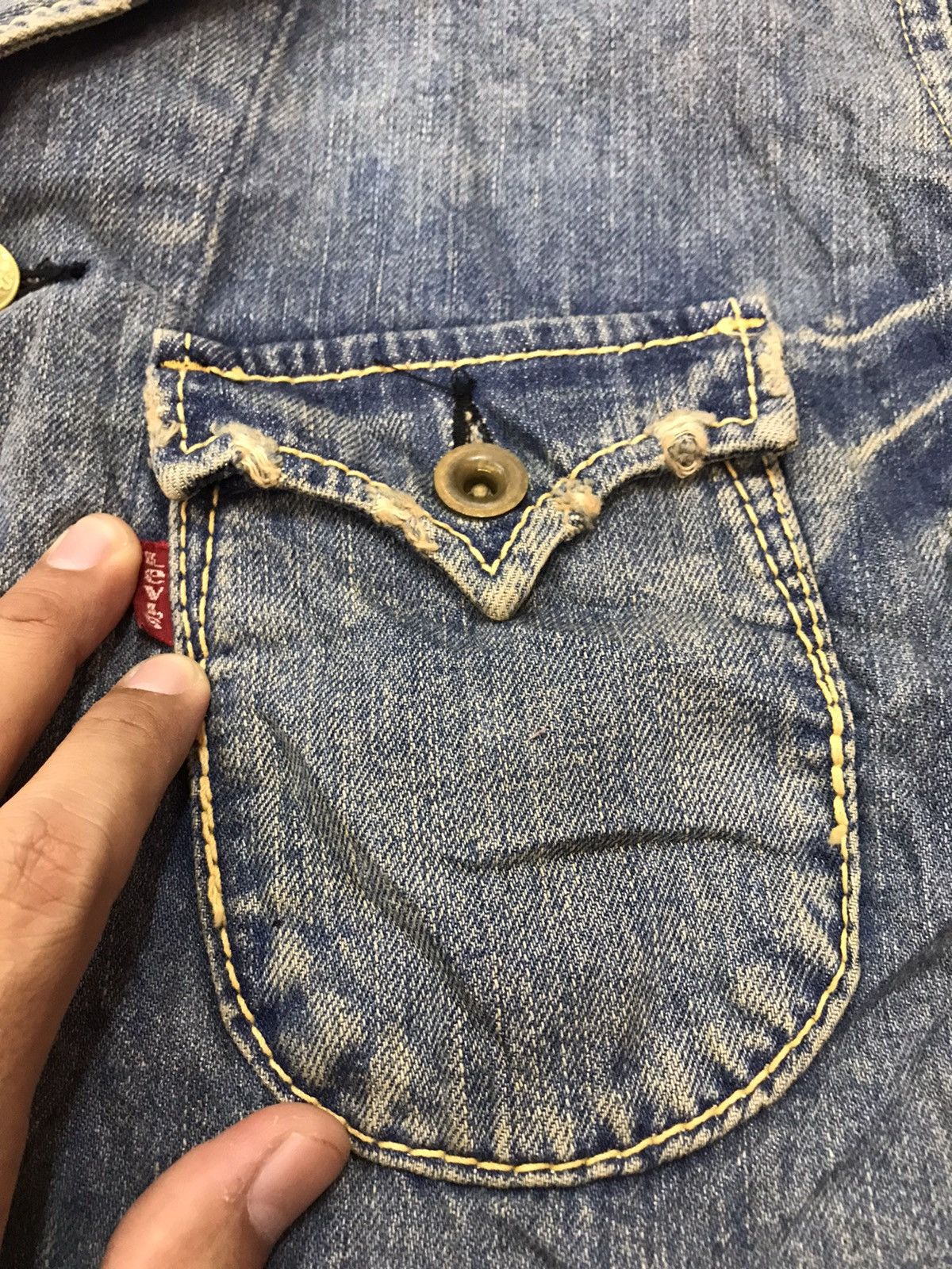 Levi's VINTAGE LEVI’S REDLOOP DENIM BLAZER JACKET L Size 38L - 3 Thumbnail