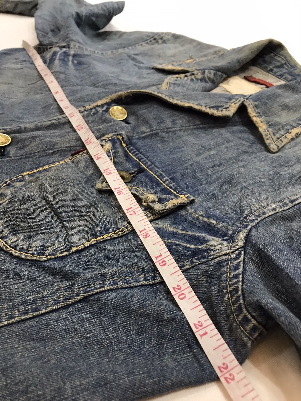 Levi's VINTAGE LEVI’S REDLOOP DENIM BLAZER JACKET L Size 38L - 6 Thumbnail
